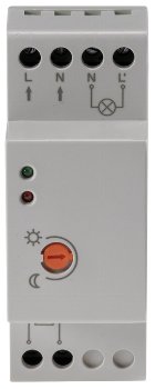 Dämmerungsschalter für Hutschiene, 230V, 5m Kabel, externer Sensor IP65