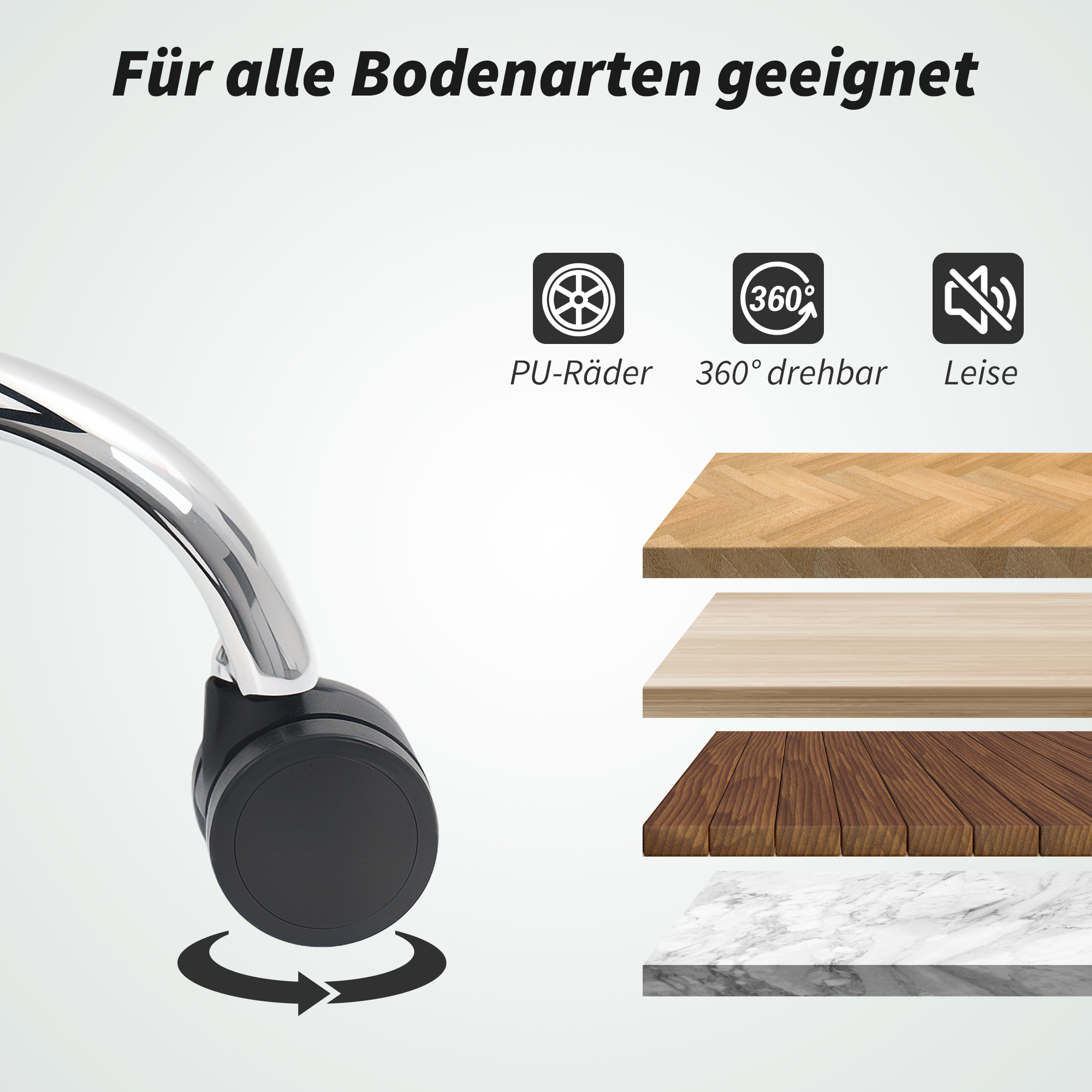 Chefsessel, 150 kg belastbarer Big and Tall Bürostuhl aus PU-Leder mit Federpolsterung, Anthrazitgrau