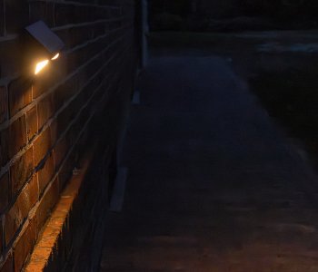 LED Solar Wandleuchte "SWL-AS400" / IP44, warmweiß 3000K, PIR Sensor