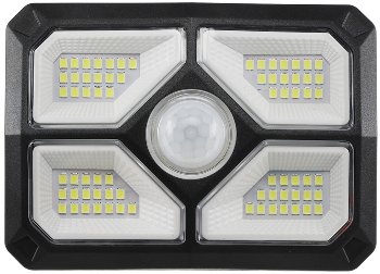 LED Solar Wandleuchte "SWL 722" / PIR Bewegungsmelder, 72 LEDs, IP65