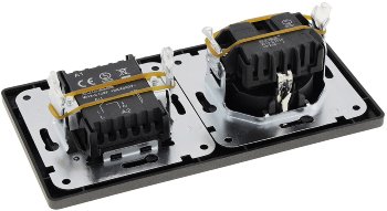 MILOS Set Steckdose + Schalter + Rahmen / 250V~/ 16A, Steckanschluss, Anthrazit