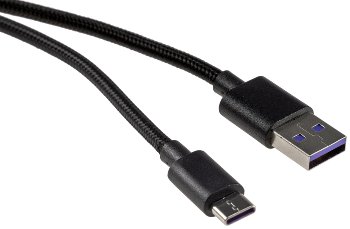 USB-Kabel USB-A auf USB-C 0,5m, Stecker/Stecker, 5-12V, max 36W / 3A