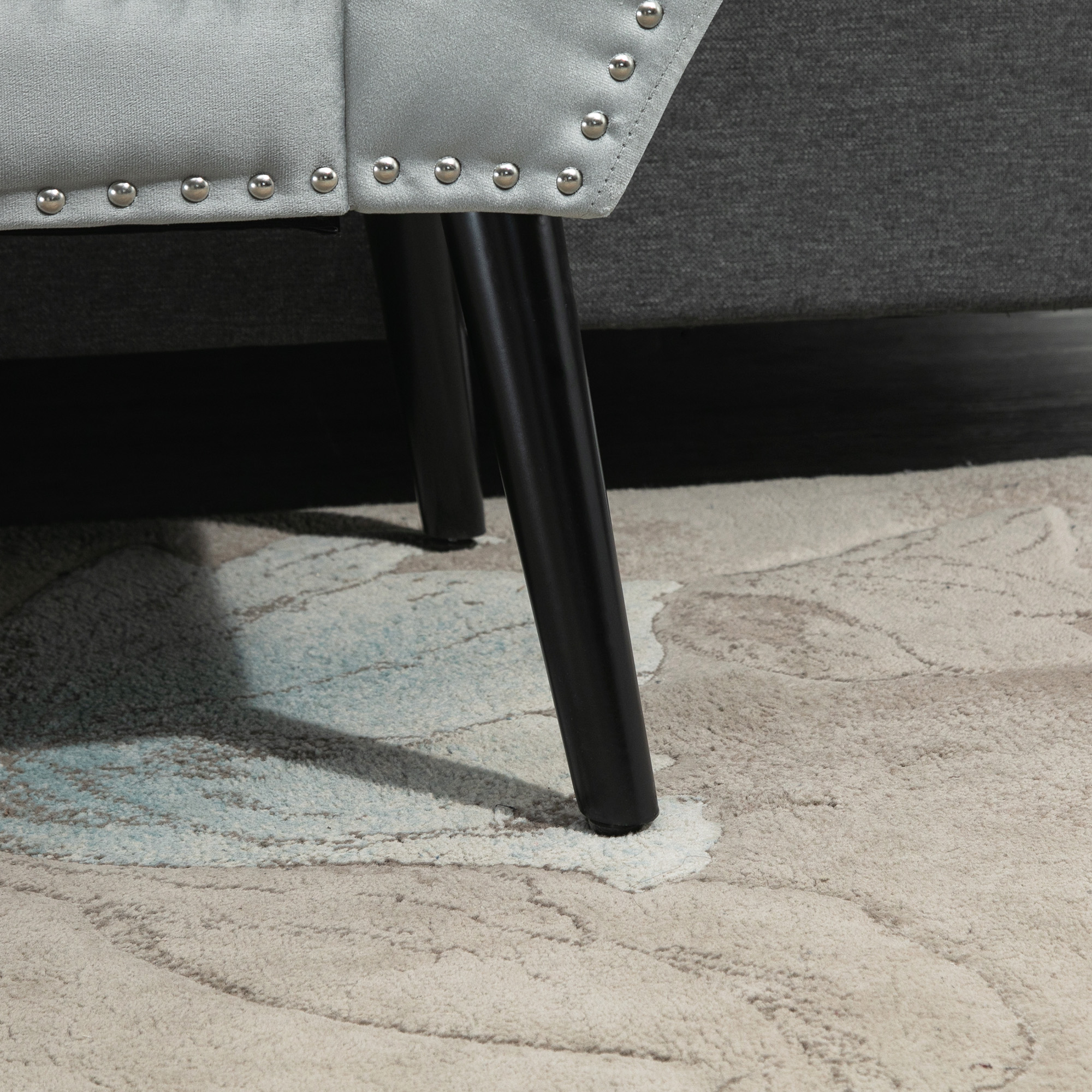 Polsterbank Sitzbank Klavierbank Pianobank mit Samtoptik Bettbank für Schlafzimmer Wohnzimmer, Flur, Gummiholz Hellgrau 114 x 46 x 56 cm