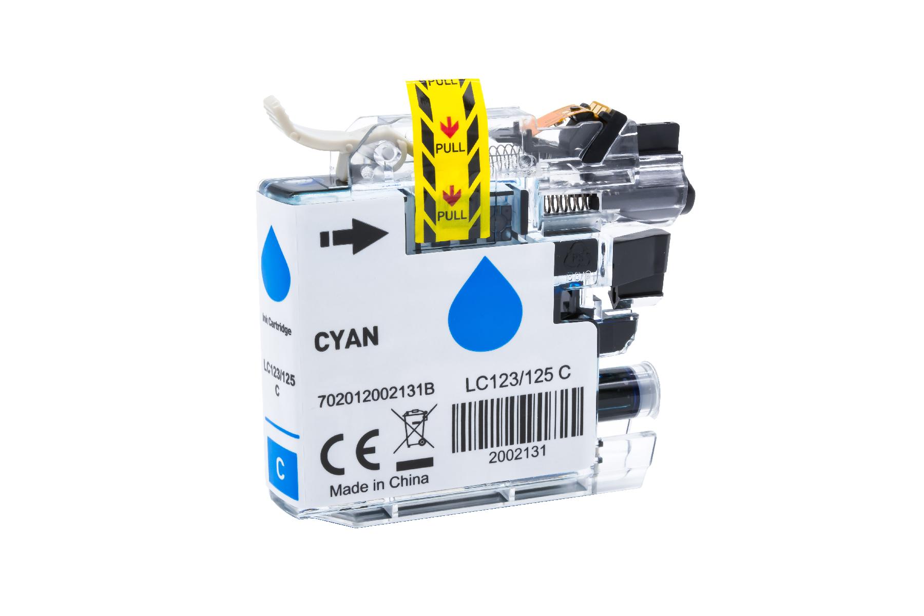 LC125XLC alternativ Tinte cyan für Brother / LC125C / 16,6ml