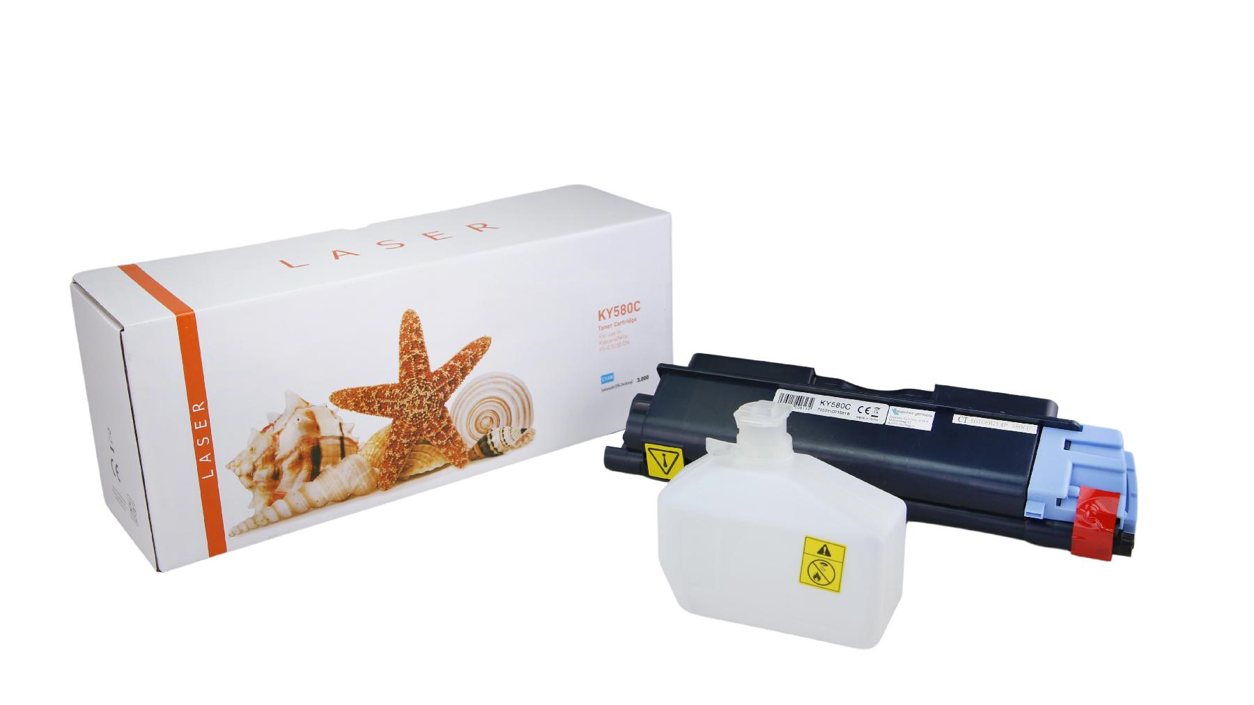 TK580C alternativ Toner Cyan für Kyocera / TK580C / 3.000 Seiten