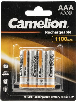 Micro-Akkus CAMELION Ni-MH, 1100mA / Typ AAA, 1,2V, 4er-Pack