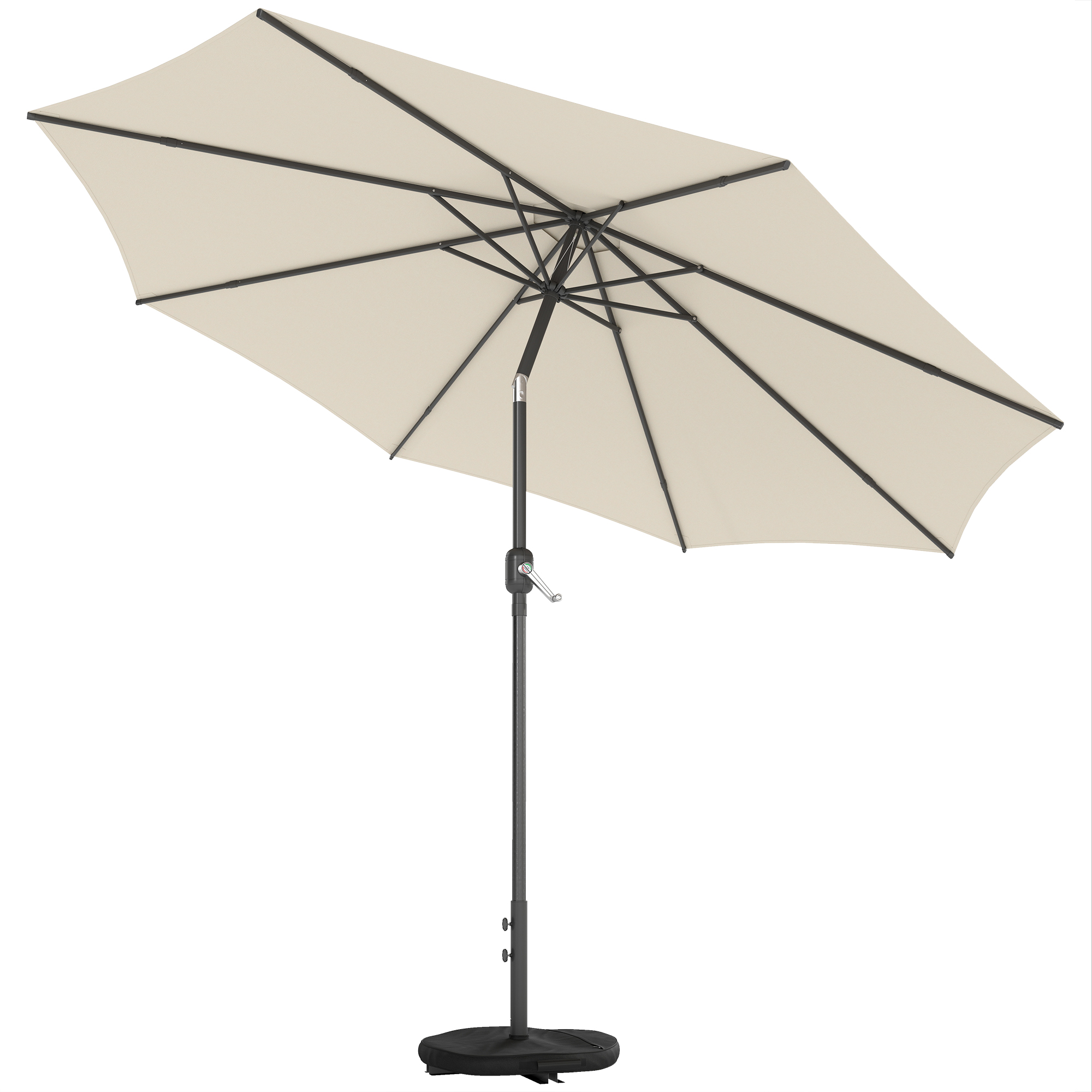 outsunny-sonnenschirm-ca-o300-cm-neigbar-balkonschirm-mit-kurbel-kreuzfuss-sandsack-uv-30-einziehbar-cremeweiss~242S4I8DPTO00