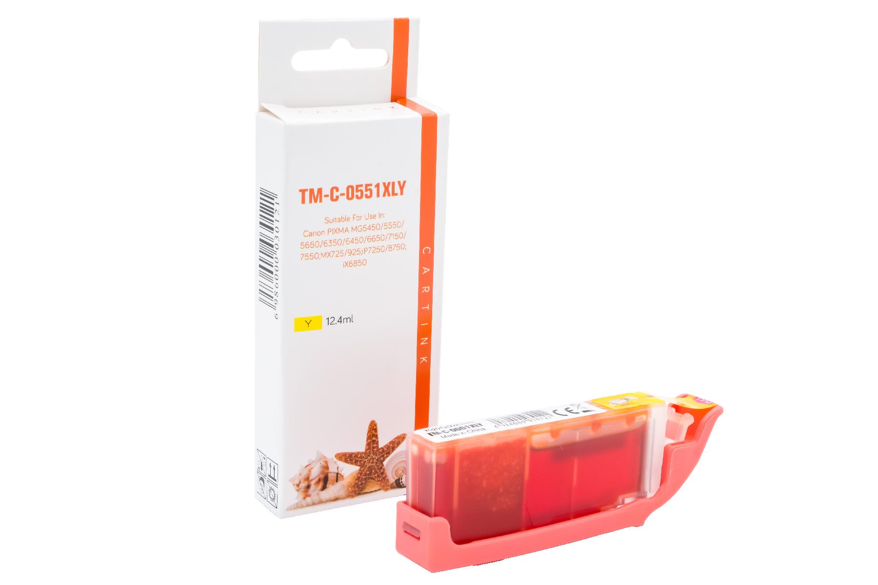 CLI551YXL alternativ Seestern Tinte gelb für / 6511B001 / 12,4ml CLI551YXL alternativ Seestern Tinte gelb für / 6511B001 / 12,4ml