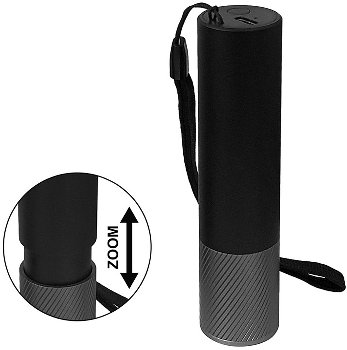 LED-Taschenlampe CAMELION mit Akku 3W / 300lm, Zoom