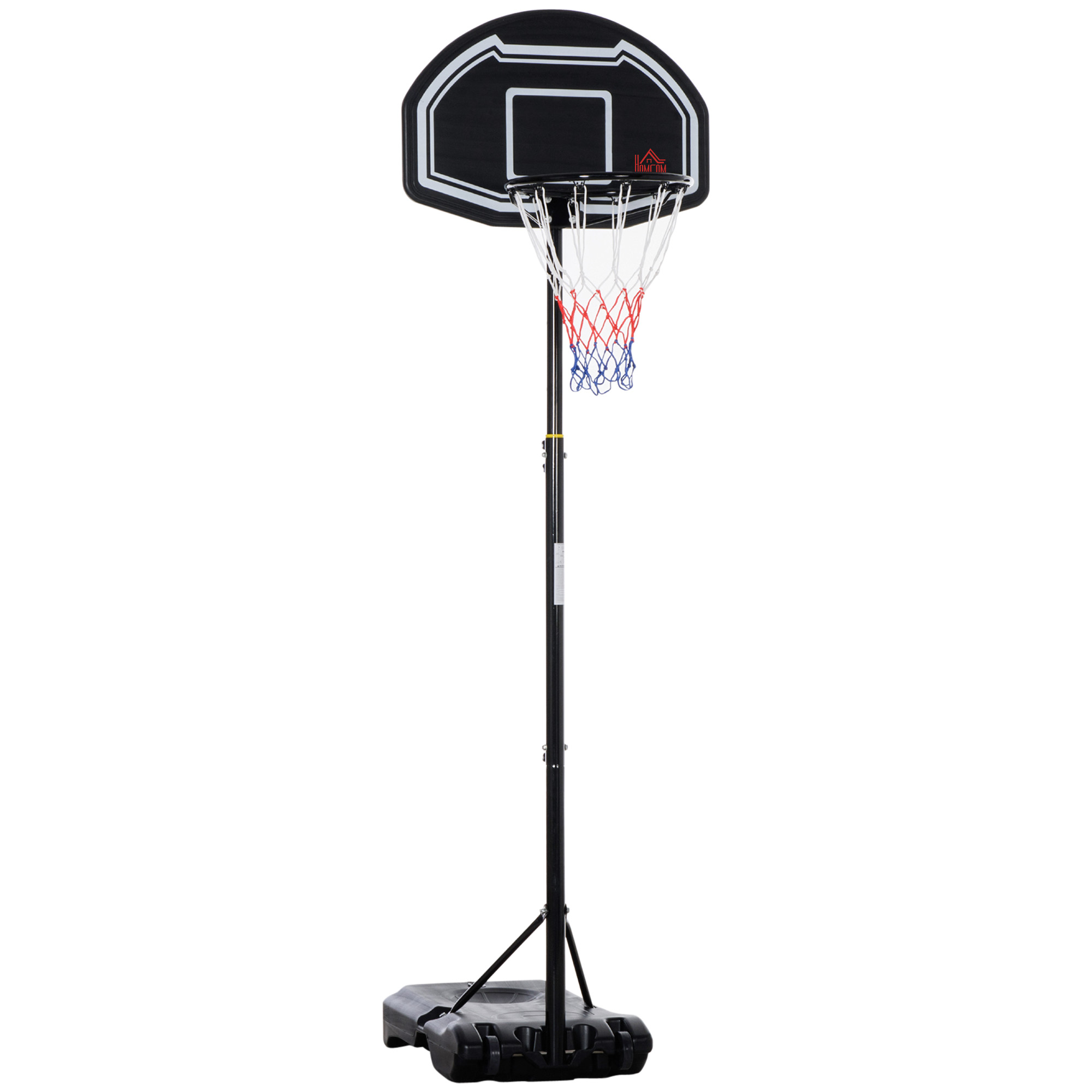 Basketballkorb Outdoor für Jugendliche, 160-210 cm Höhenverstellbarer Basketballständer mit Rollen