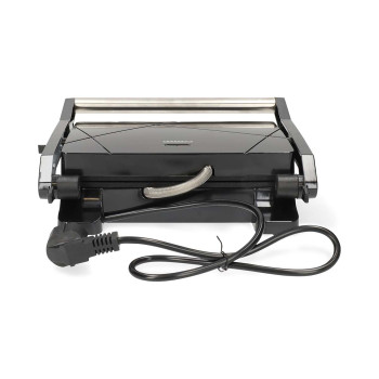 Panini-Grill und Kontaktgrill mit Antihaftbeschichtung und Überhitzungsschutz 1000W schwarz