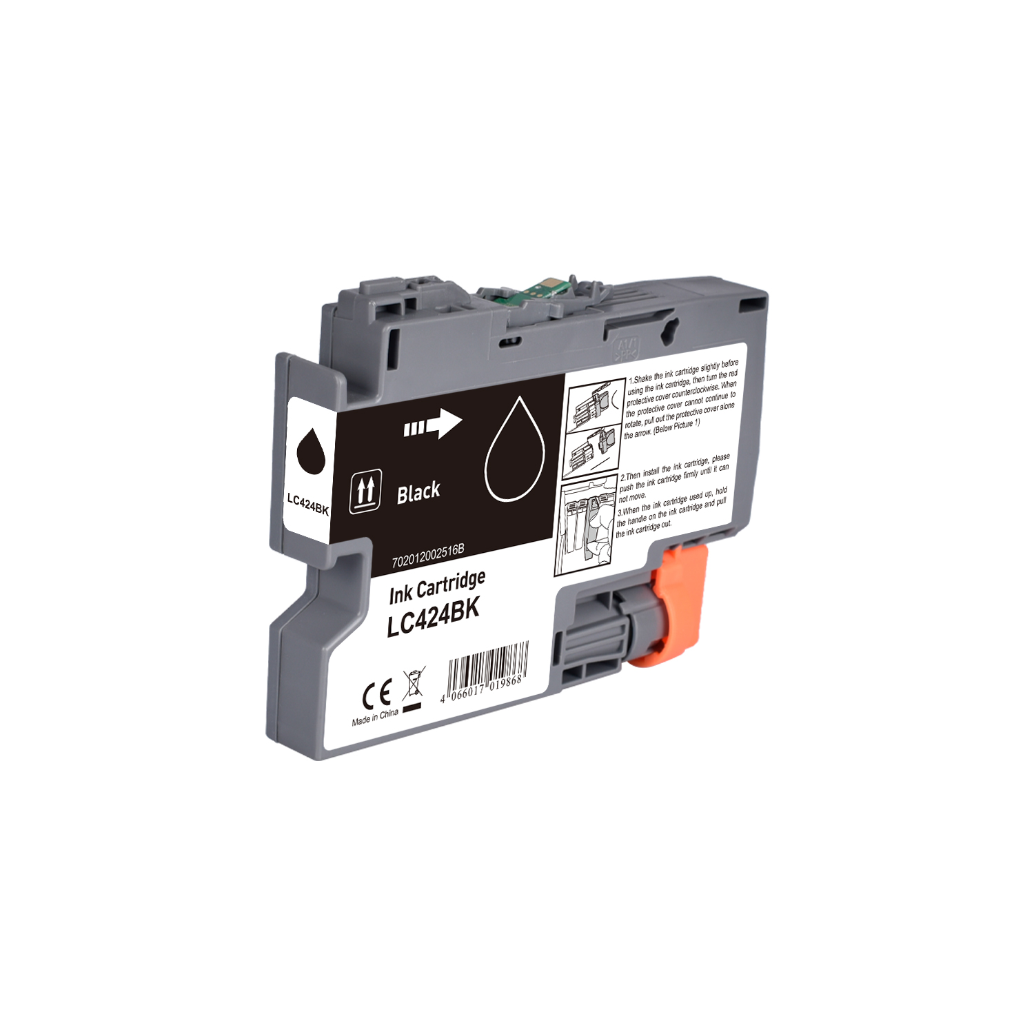 LC424schwarz alternativ (Pigment) Tinte schwarz für Brother / LC424schwarz / 16ml