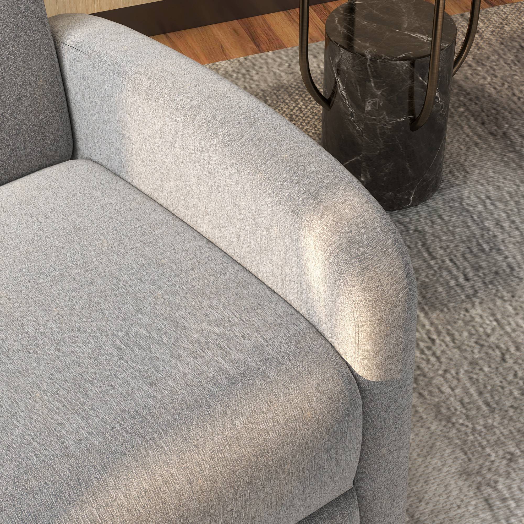 Relaxsessel Fernsehsessel, ausklappbare Fußstütze, neigbar bis zu 160°, 64 x 86 x 102 cm, Grau