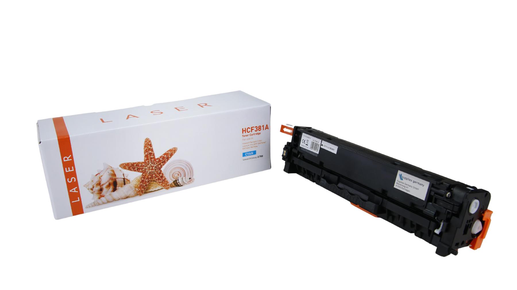 CF381A alternativ Toner Cyan für HP / CF381A / 312A / 2.700 Seiten CF381A alternativ Toner Cyan für HP / CF381A / 312A / 2.700 Seiten