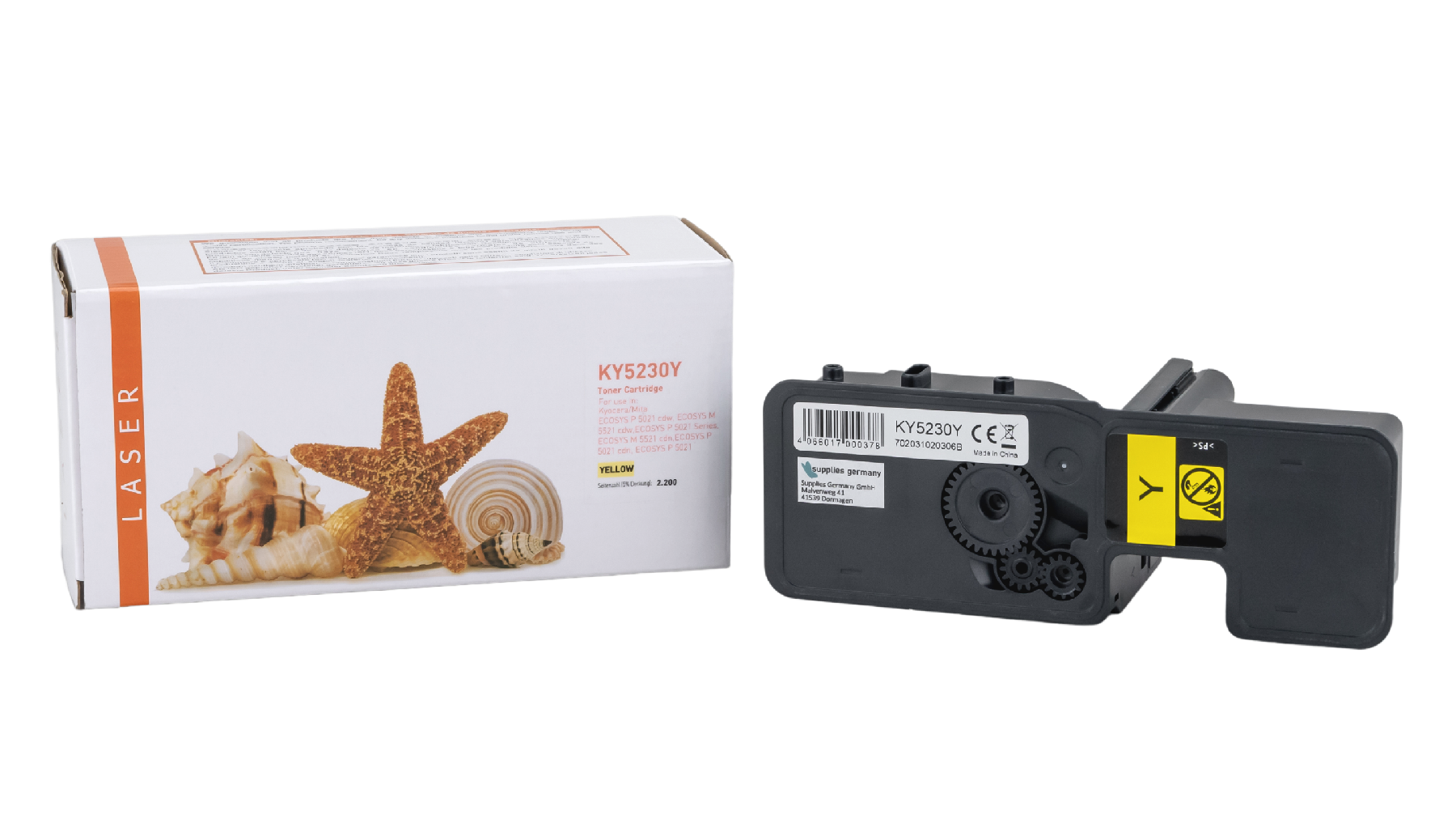 TK5230Y alternativ Toner gelb für Kyocera / TK5230Y / 2.200 Seiten