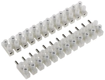 Lüsterklemmen für 2,5-4,0mm², 12 Klemmen, Messingeinsatz, transparent, steckbar Lüsterklemmen für 2,5-4,0mm², 12 Klemmen, Messingeinsatz, transparent, steckbar