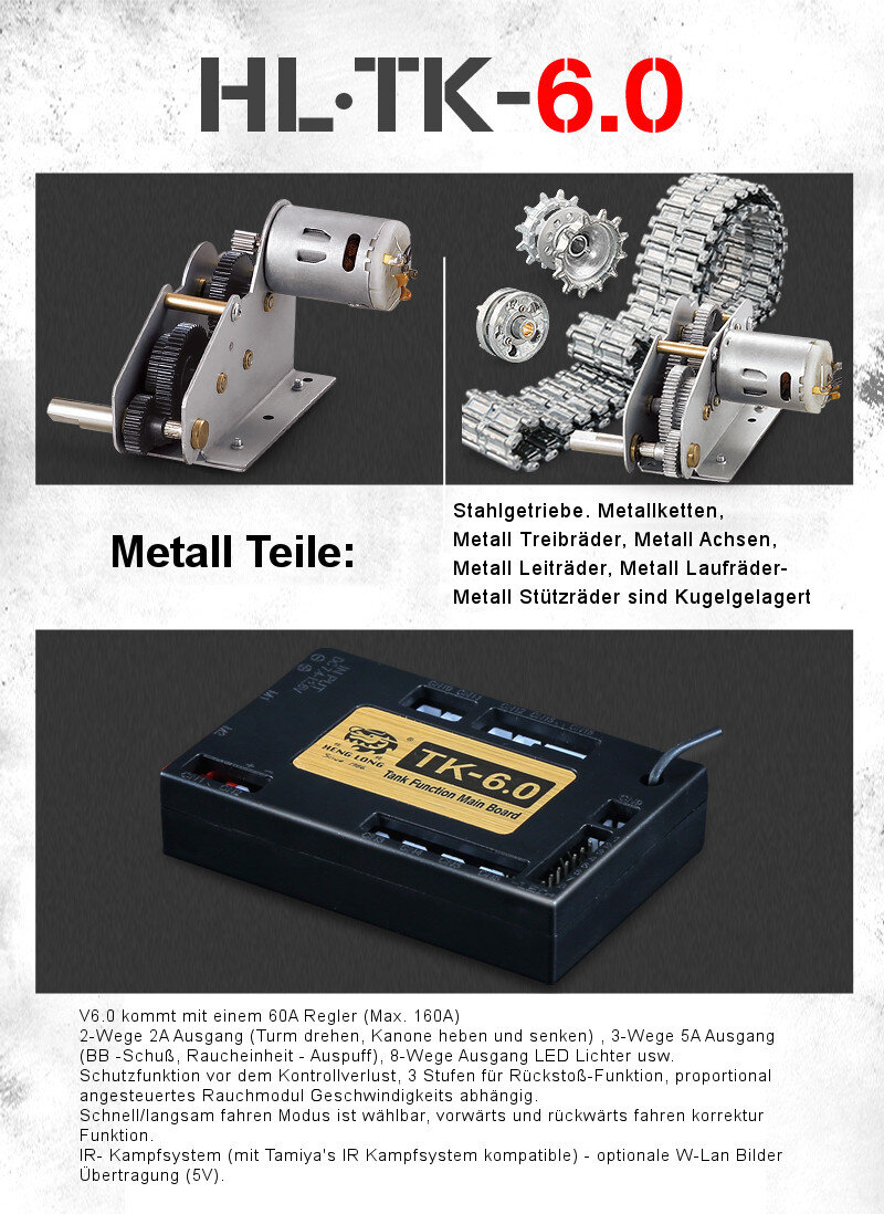 RC Panzer "T-72" - Metallgetriebe ERA PRO