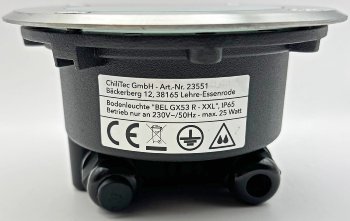 Bodenleuchte "BEL GX53 XXL " Rund / ØxT 14x7cm, IP65, Extra breiter Rahmen