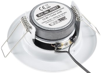 Decken-Einbaulautsprecher "CTE-8W" / Halogen-Look, 8cm Ø, 6cm Einbau, weiß