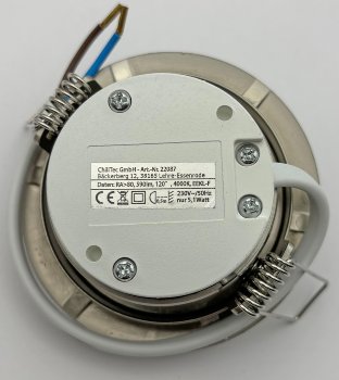 LED-Einbauleuchte "Flat-32" neutralweiß / 80x32mm, 5W, 590lm, Edelstahl gebürstet
