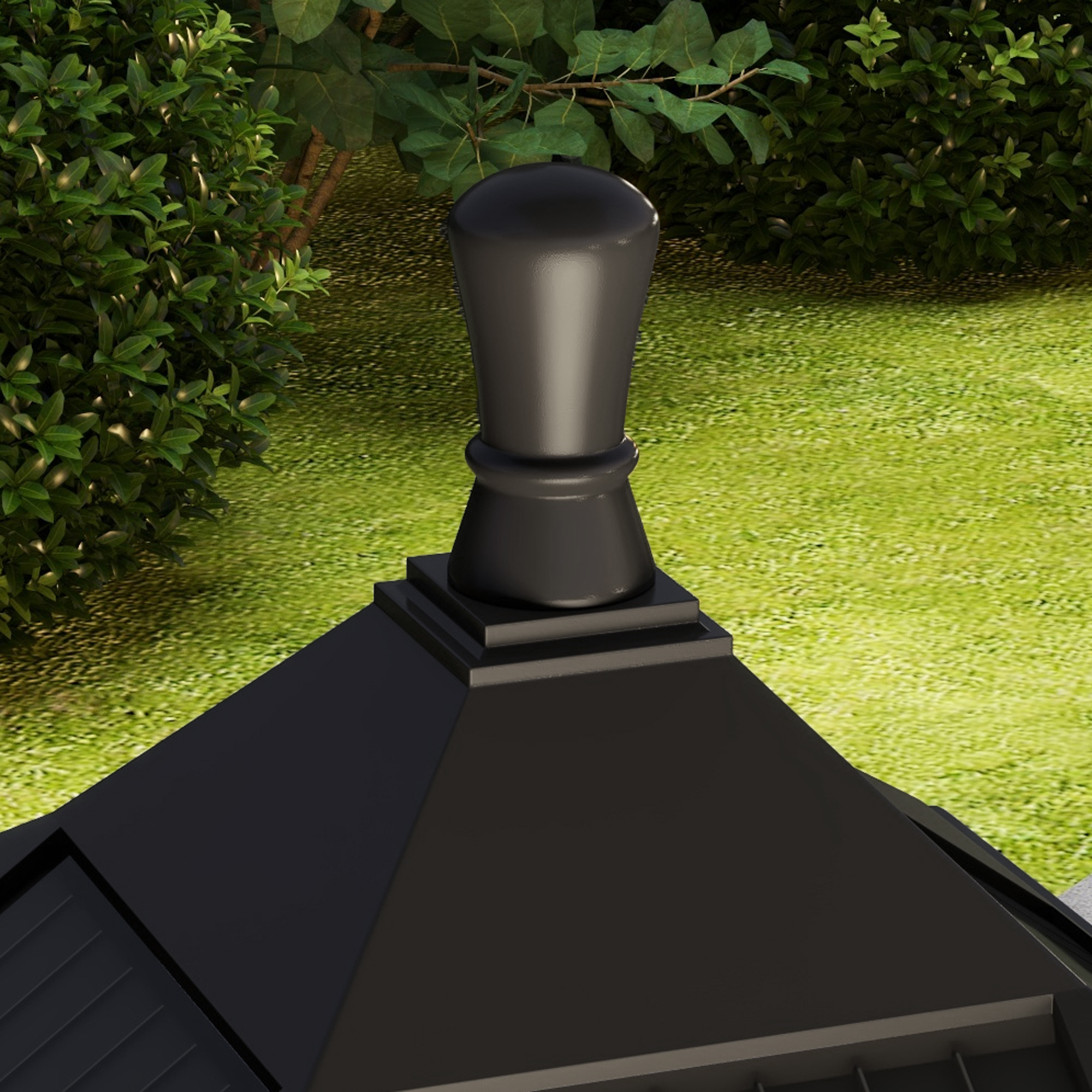 Solar Gartenlaterne 127 cm Gartenlampe mit Kaltweiß LED Licht, Lichtsensor IP44 Wasserdicht