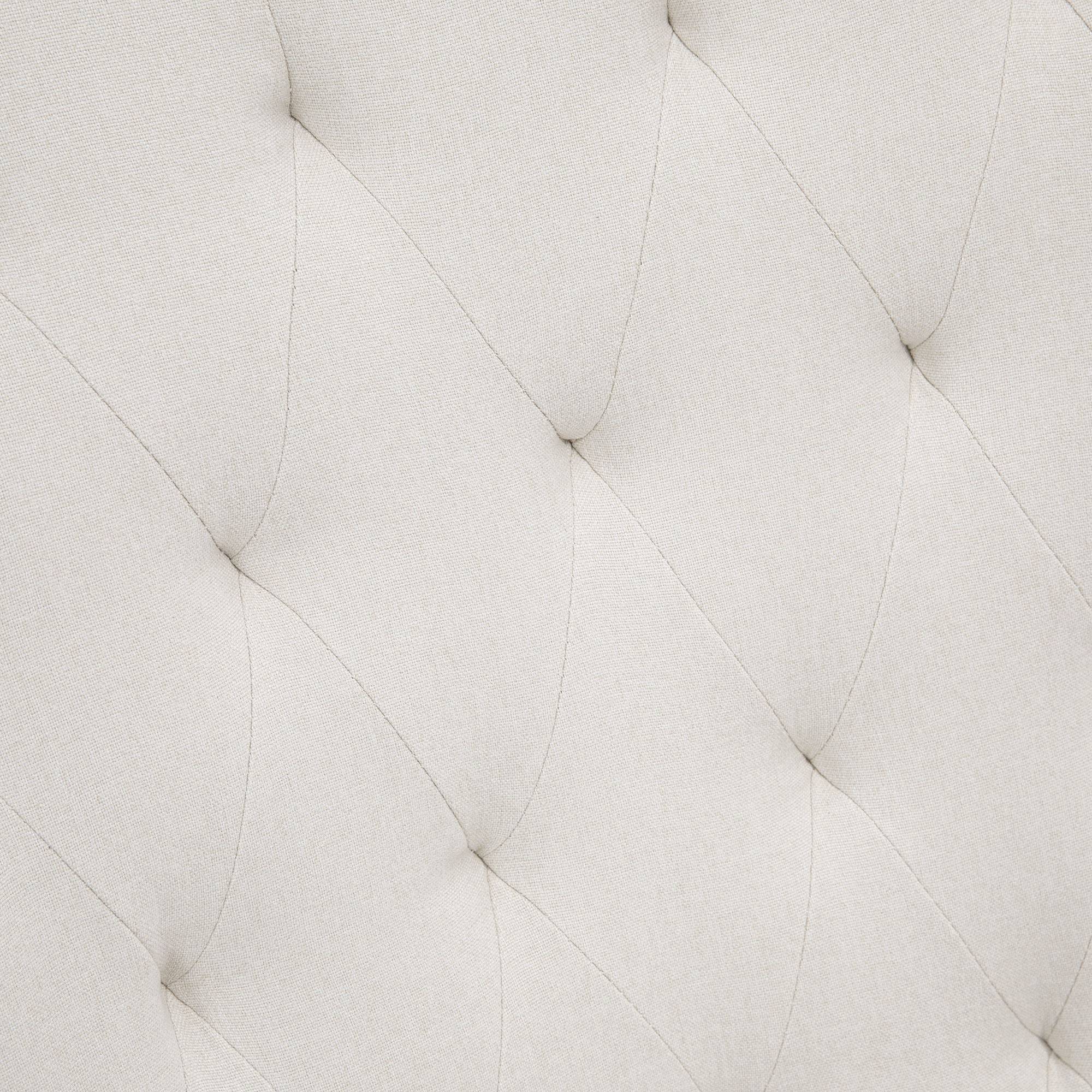 Schaukelstuhl im Skandi-Design Relaxsessel, Knopfheftung, 69 cm x 90 cm x 100 cm, Creme + Natur + Schwarz