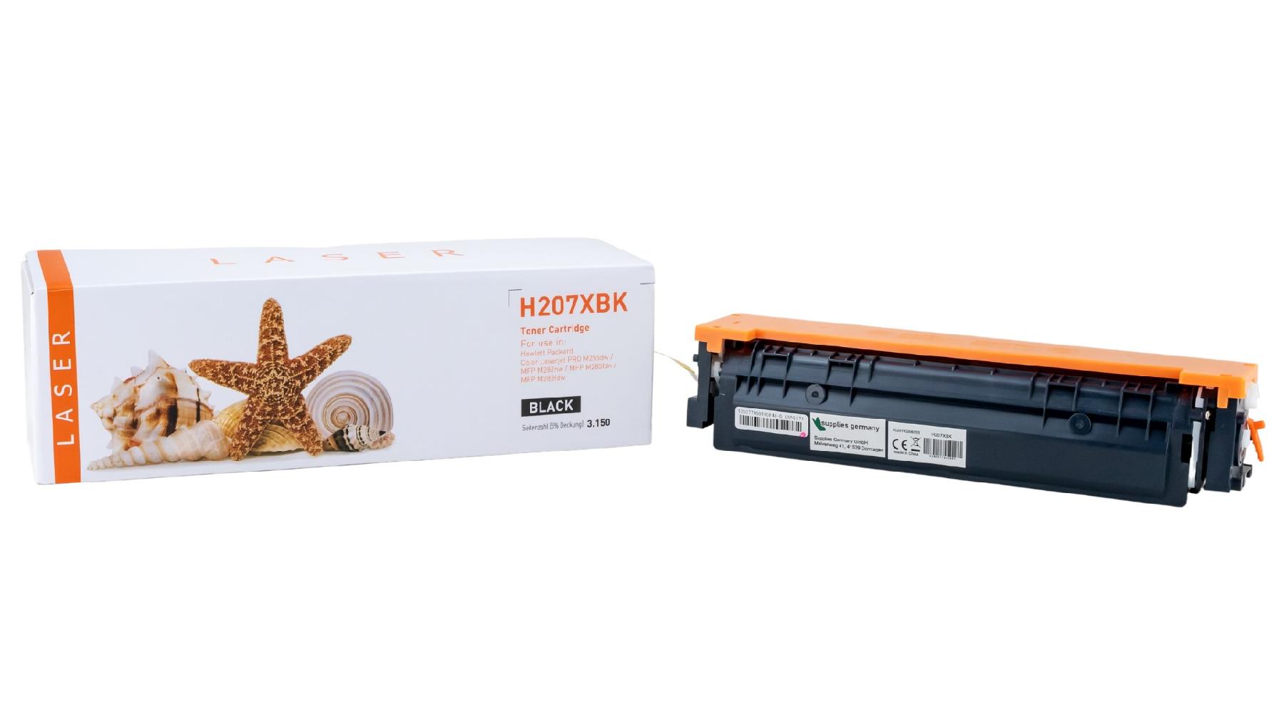 207Xschwarz alternativ Toner schwarz für HP / W2210X / 3.150 Seiten