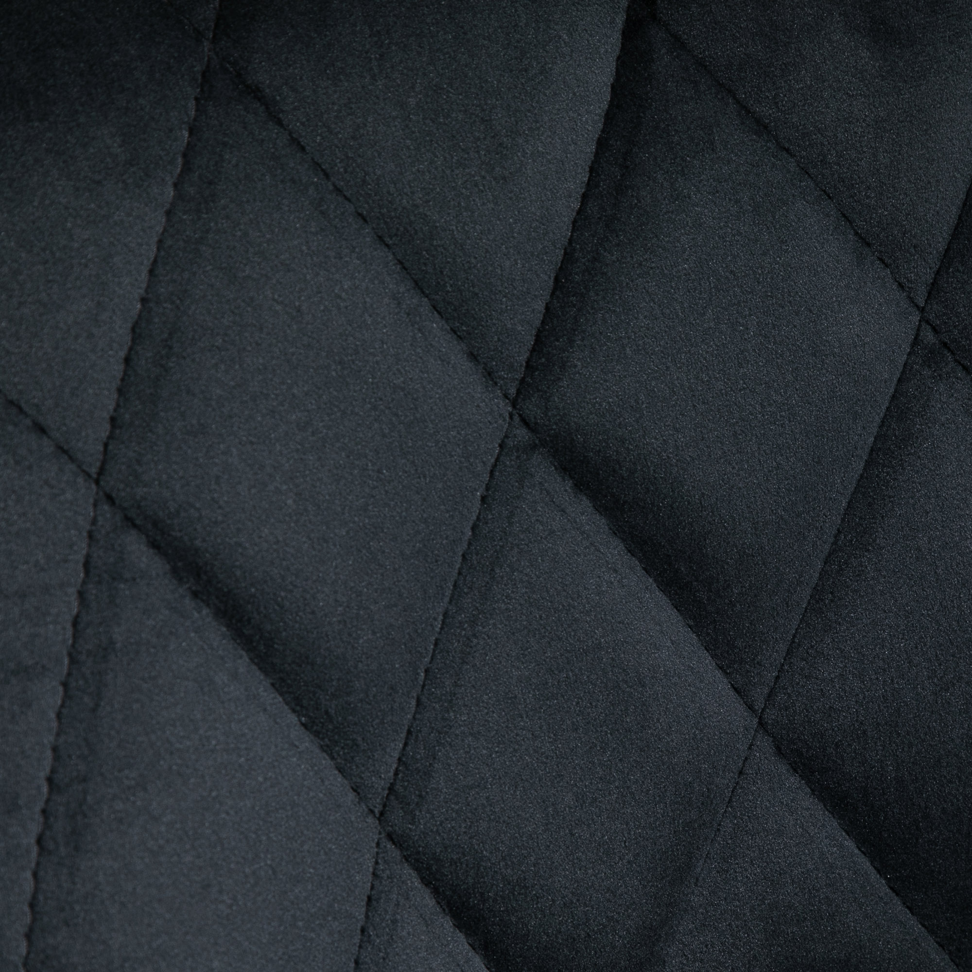 Barhocker 2er Set Höhenverstellbar Drehbar Barstühle mit Samtoptik Tresenhocker mit Rückenlehne mit Diamant-Tufting und Fußstütze für Bar, Theke, Esszimmer, Stahl Schwarz