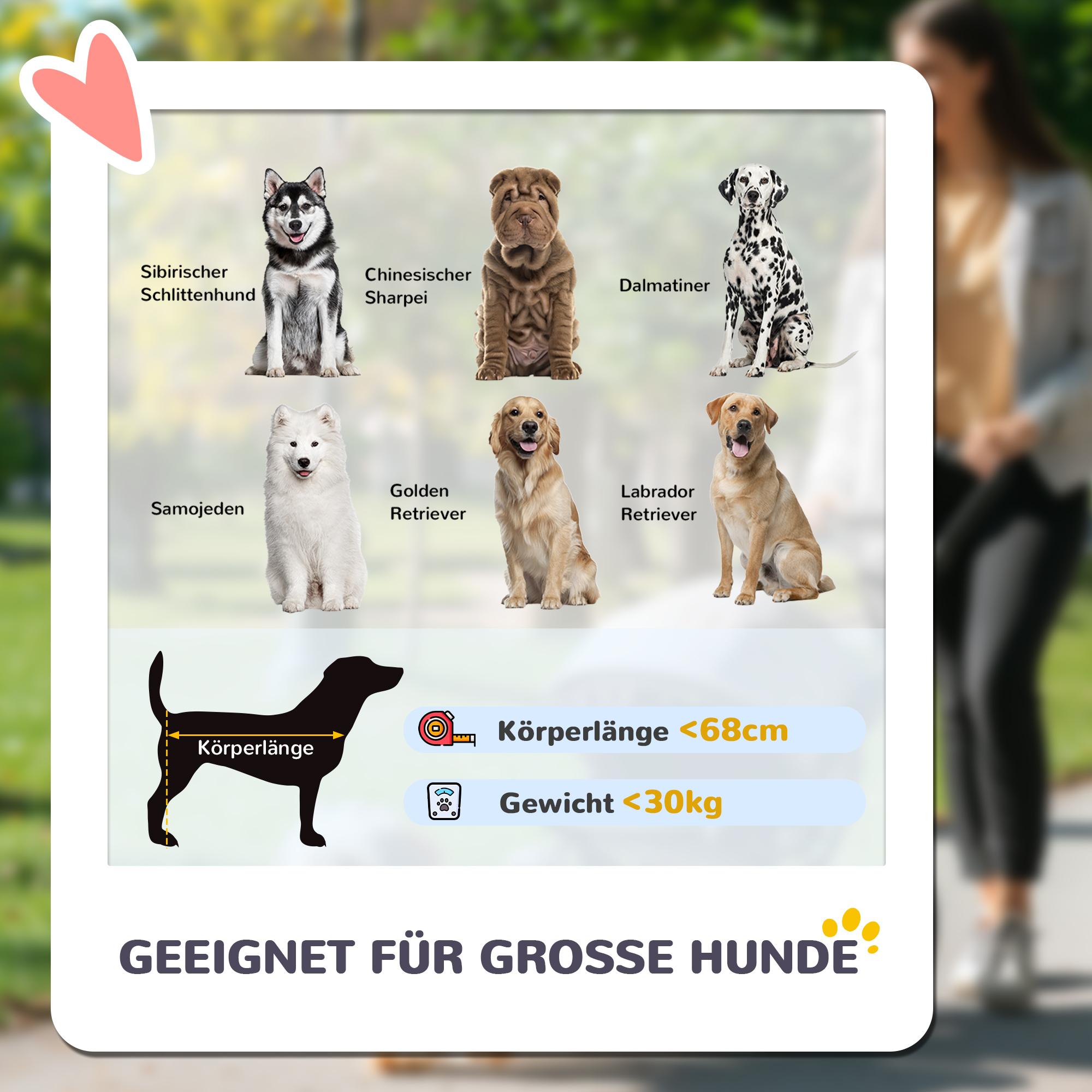 Hundewagen, Faltbarer Hundebuggy für große Hunde, Haustierwagen mit 4 Rädern, Sicherheitsleinen, Bremsen, Braun