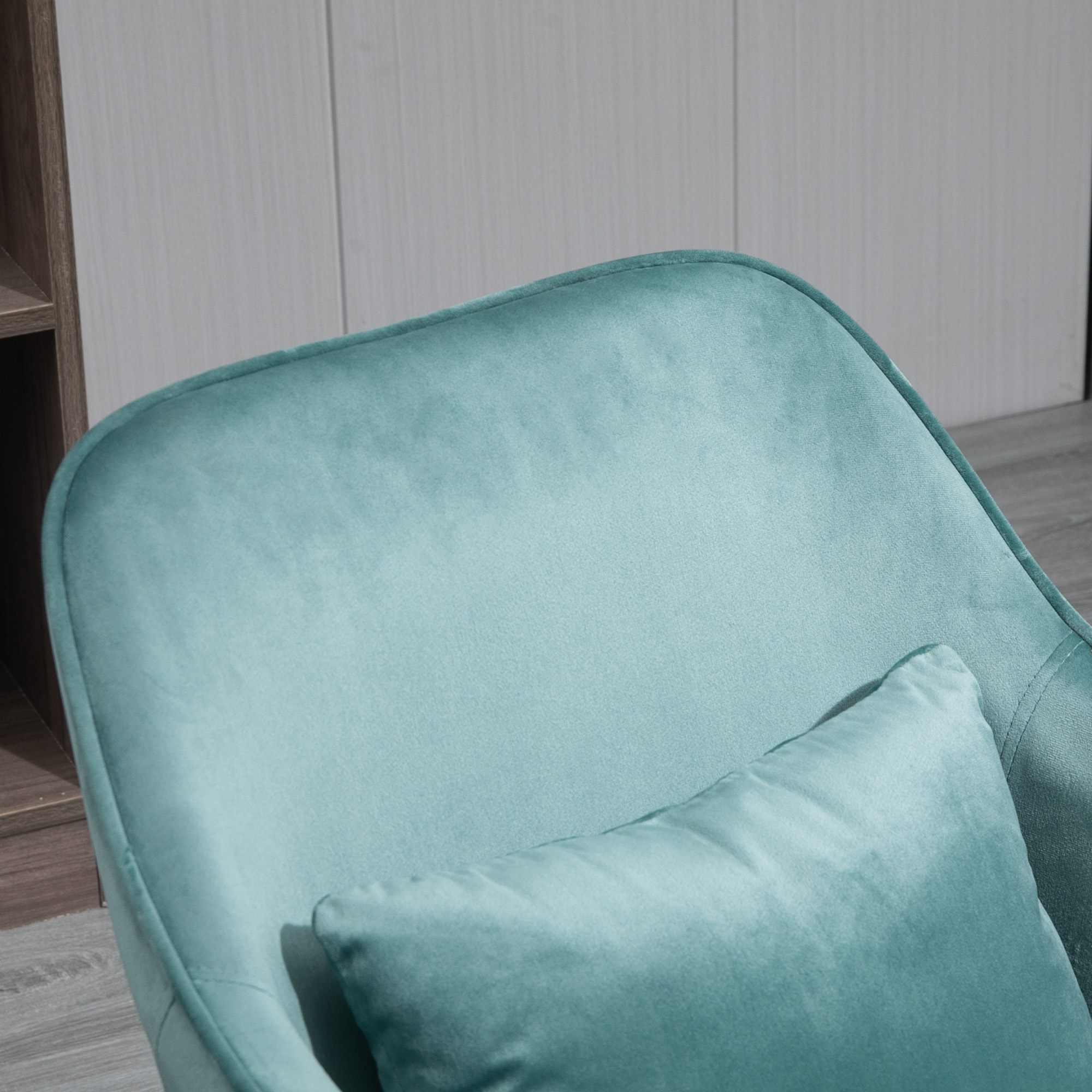 Massage-Bürostuhl in Samtoptik mit Vibrationsfunktion 55 cm x 65 cm x 86  cm Grün