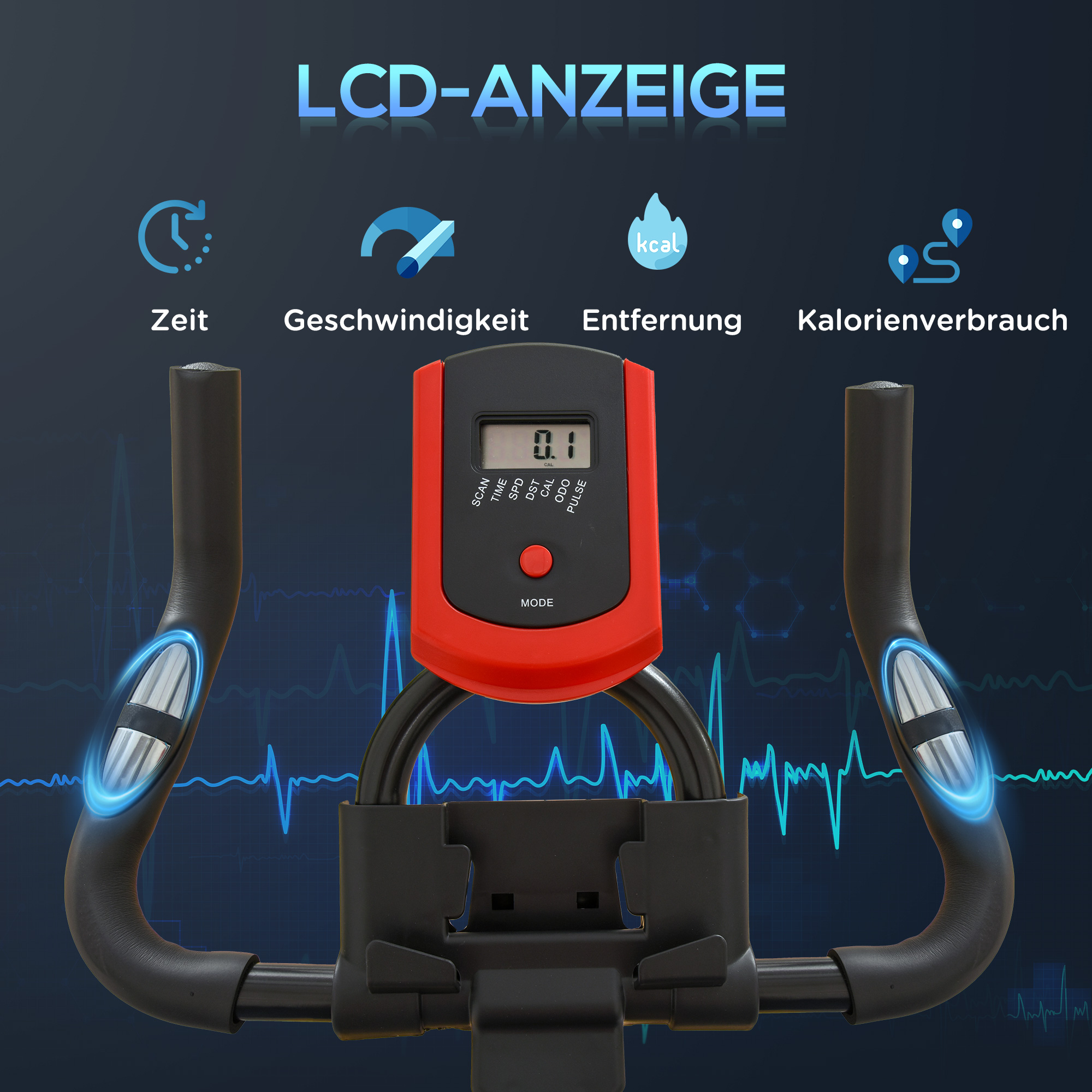 Indoor Cycling Bike Trainer Home Gym Fahrradtrainer Fitnessfahrrad 85 x 46 x 114 cm