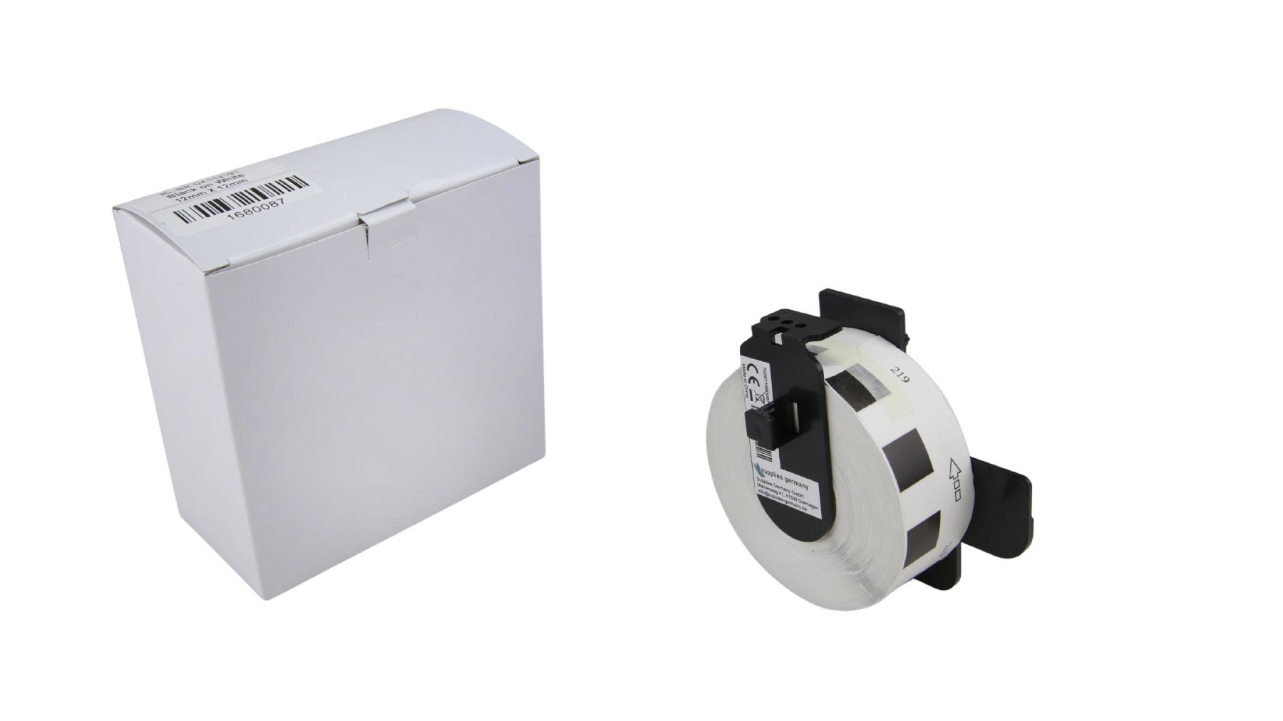 alternativ Etiketten DK11219 12x12mm für Brother  / 1200 Labels