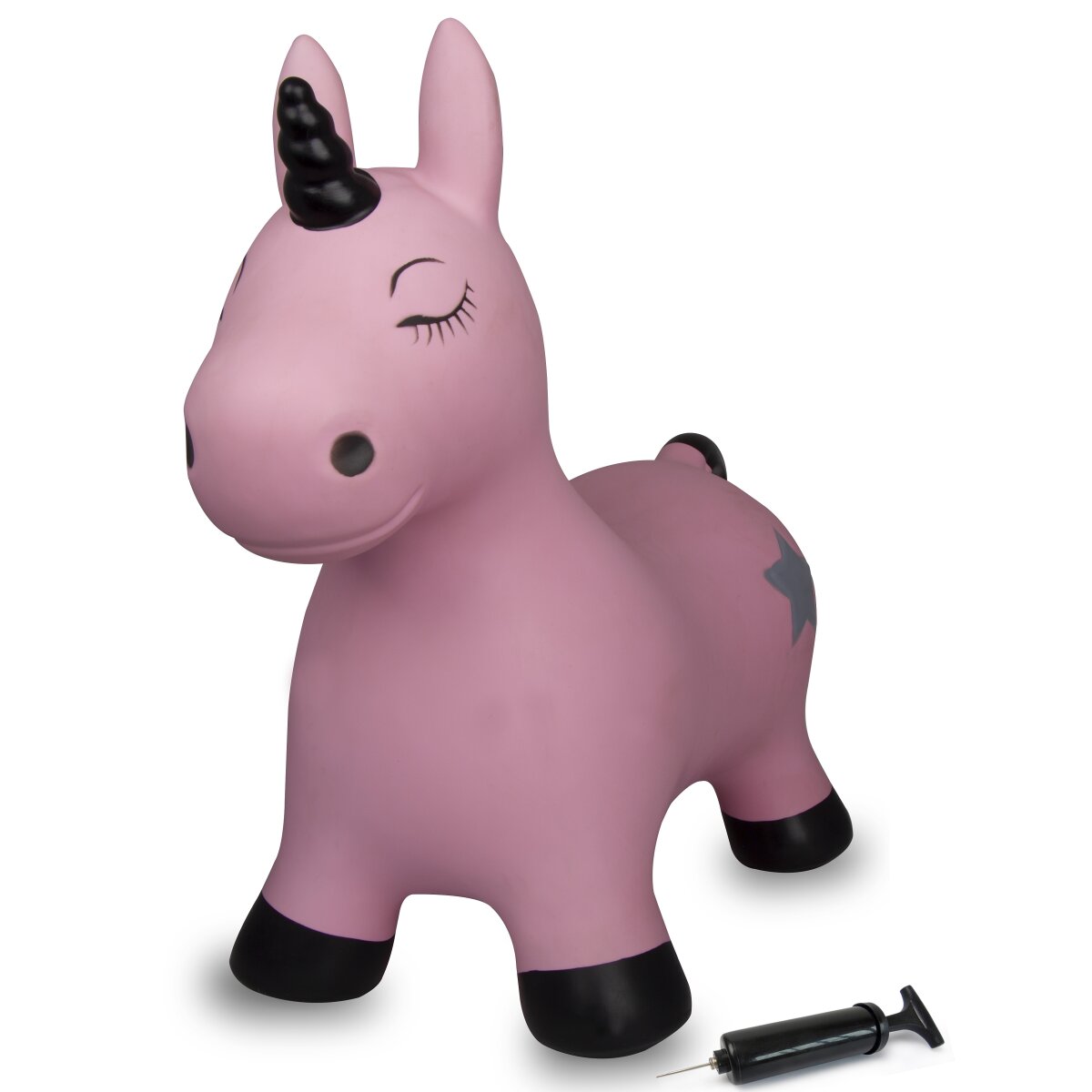 Hüpftier Einhorn HoppyDoo pink mit Pumpe
