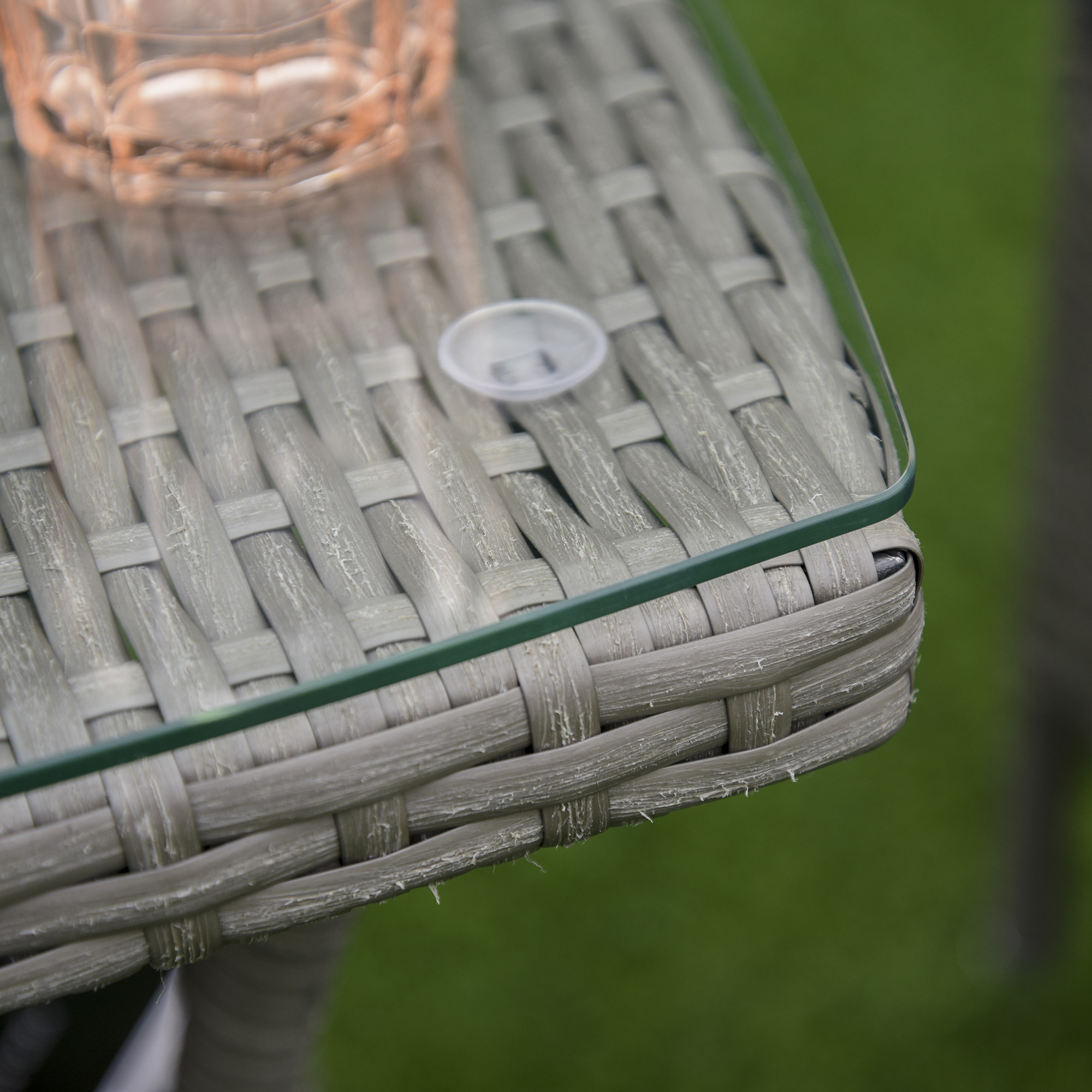 Polyrattan Gartenmöbel Set, Outdoor Lounge Balkonmöbel für 2 Personen, 3-teilig Sitzgruppe, 2 Stühle, Tisch Sitzkissen, Gartenlounge für Garten, Terrasse, Balkon, Grau
