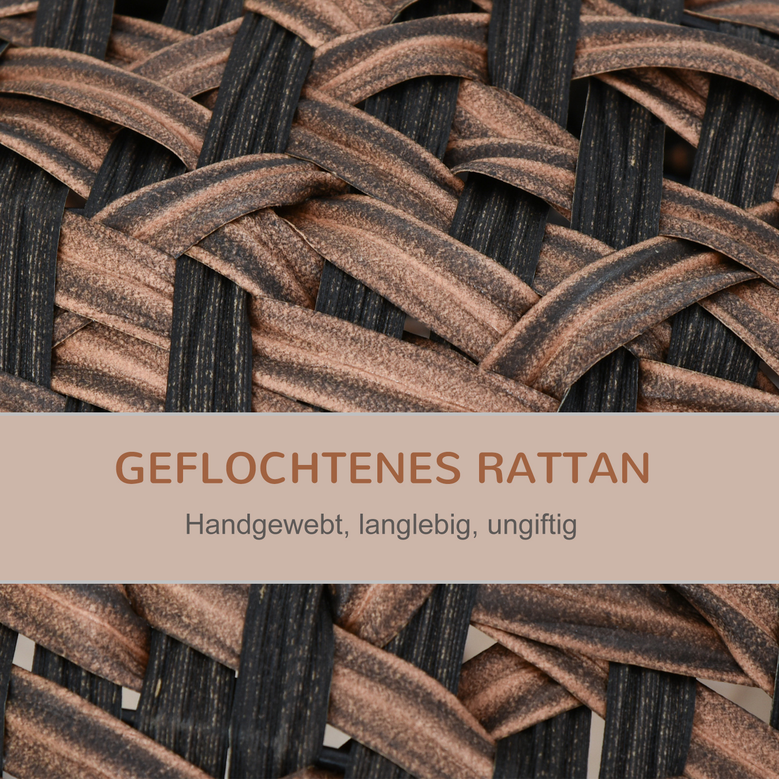 Katzenhaus aus Rattan mit Kissen Katzenschlafplatz Katzenhöhle mit erhöhten Füßen Braun Ø52 x 58 cm