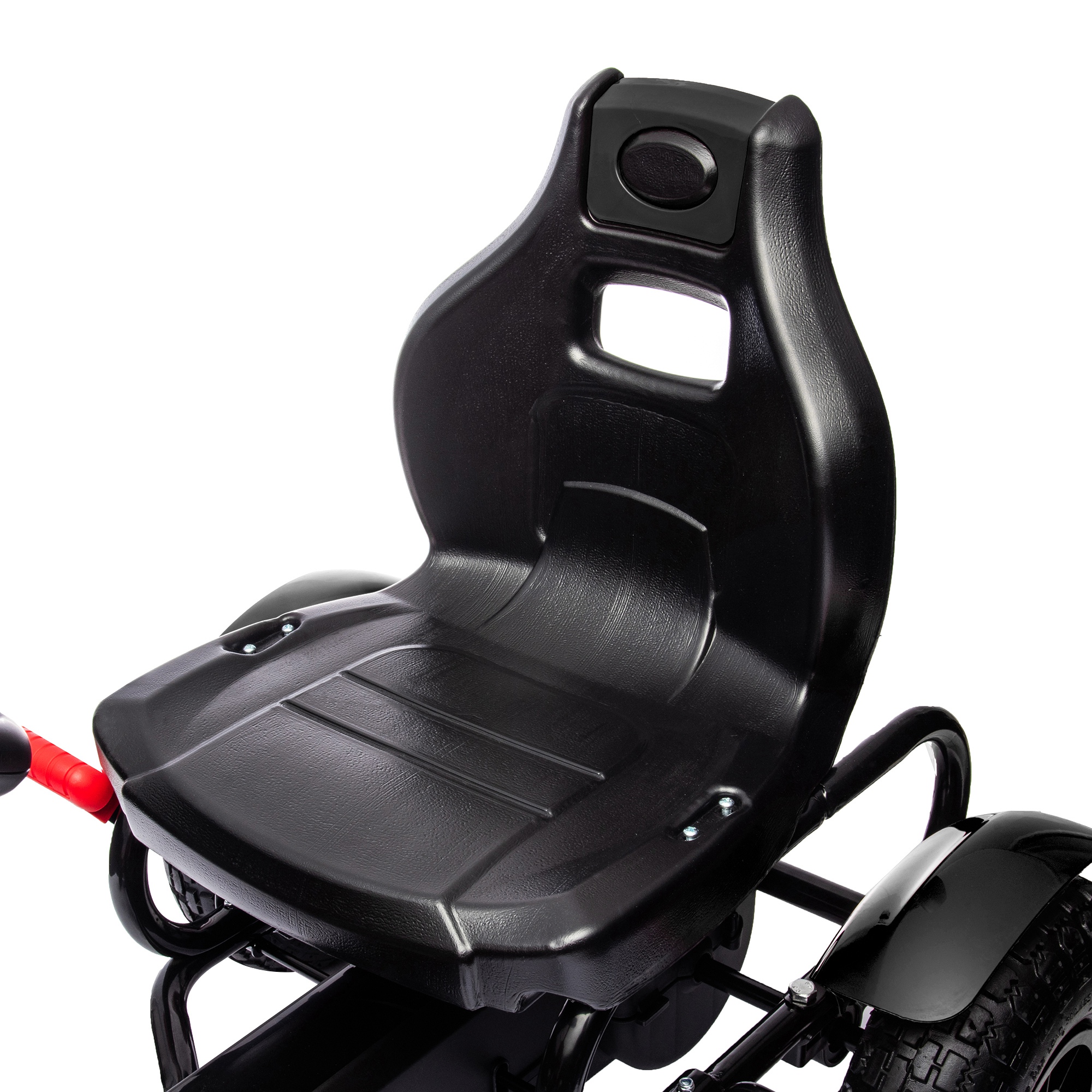 Kinder-Gokart, verstellbarer Sitz, Handbremse, ab 5 Jahren, 121 x 58 x 61 cm, Schwarz