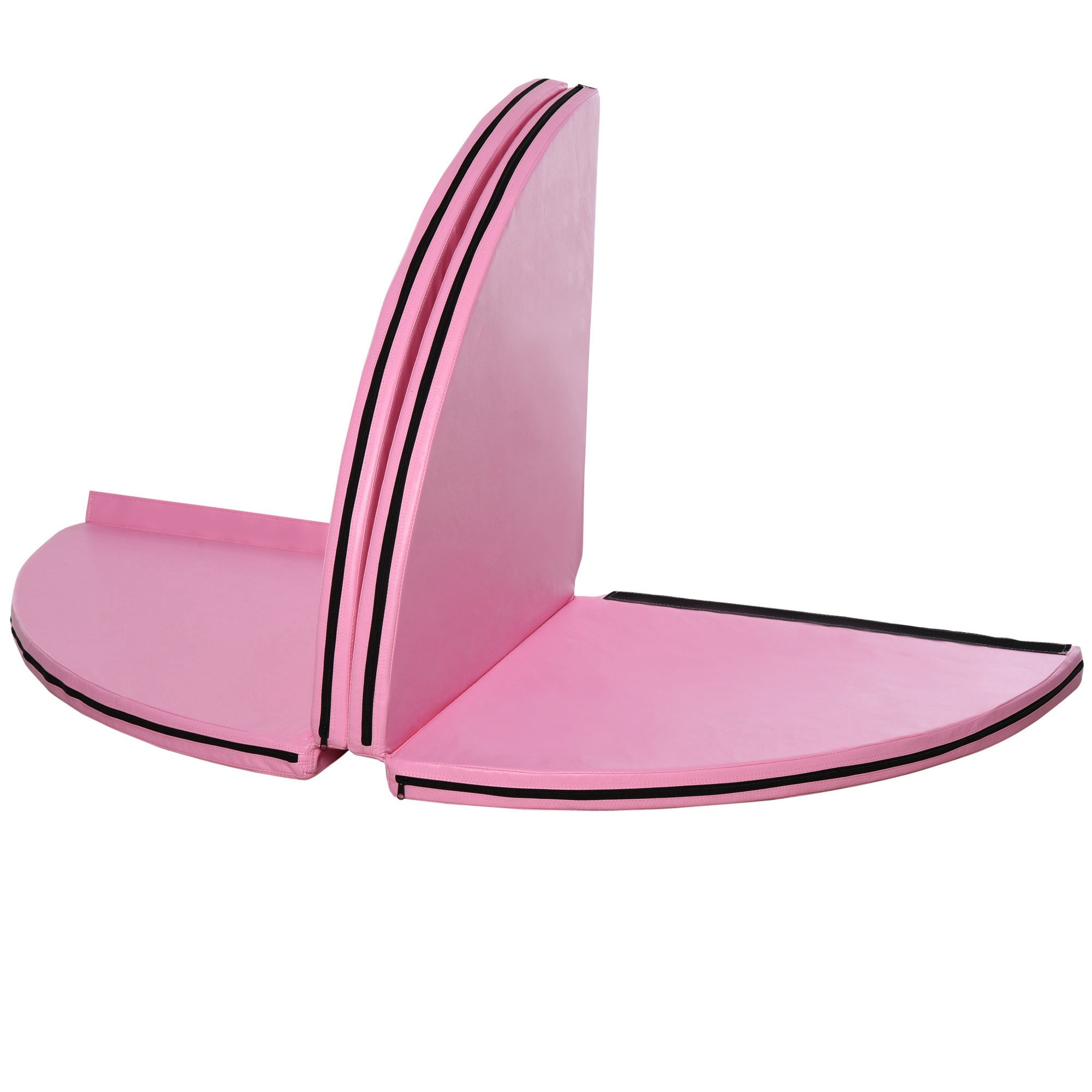 Pole-Dance-Matte, 5 cm dicke runde Kunststoff-Matte für Pole-Dance-Übungen, Gymnastik, Yoga, Rosa