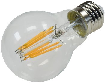 LED Glühlampe E27 "Filament G60k" klar / 3000K, 919lm, 230V / 8W, warmweiß