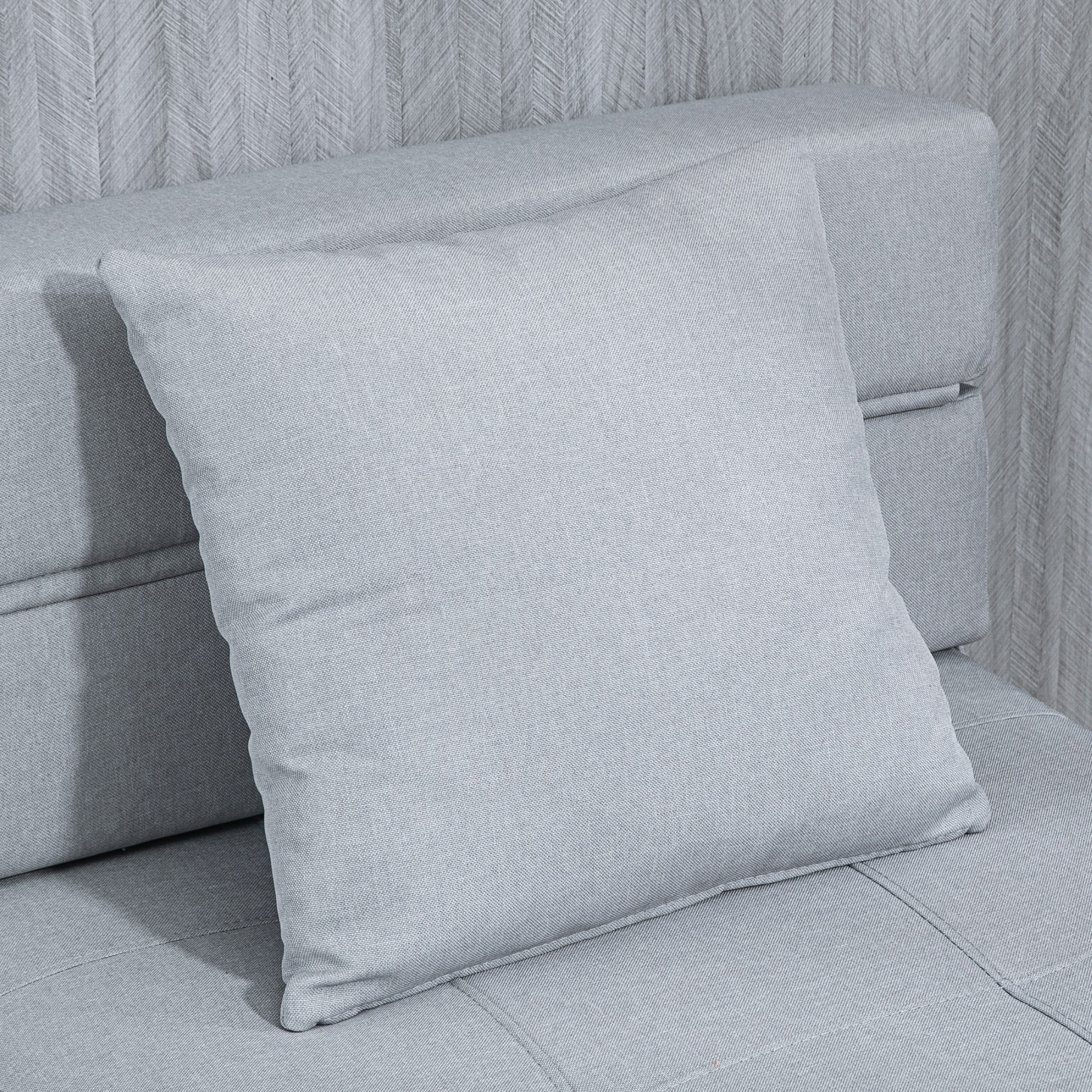 Relaxsessel Liegesessel Sessel mit Bettfunktion, inkl. 1 Kissen, 70 cm x 70 cm x 61 cm, Hellgrau