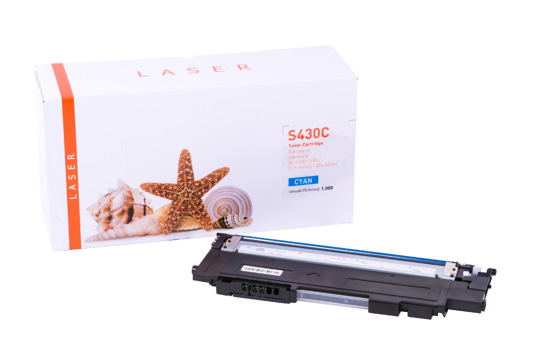 SLC430C alternativ Toner cyan für Samsung  / CLTC 404 S/ELS / 1.000 Seiten