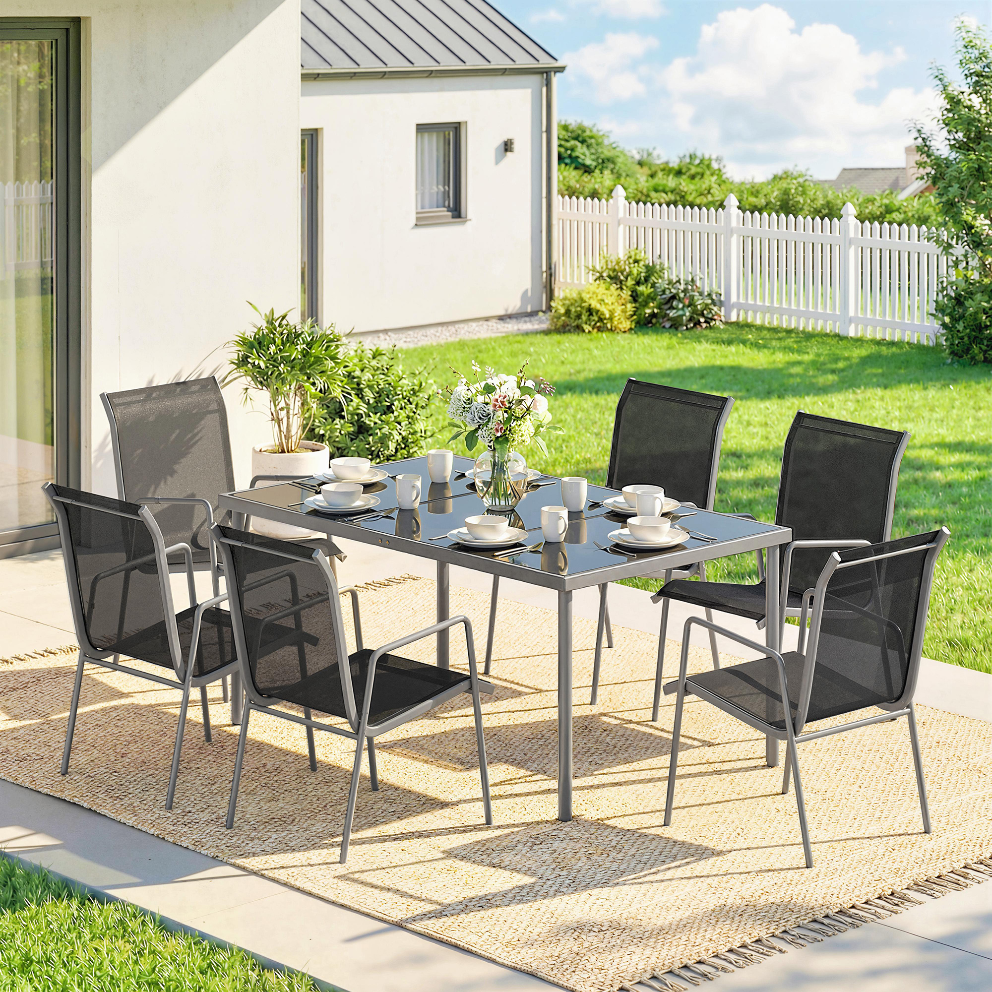 outsunny-tisch-und-stuhl-set-fur-garten-mit-geharteter-glasplatte-und-6-stapelbaren-atmungsaktiven-stuhlen-fur~244E1M2Q9S801