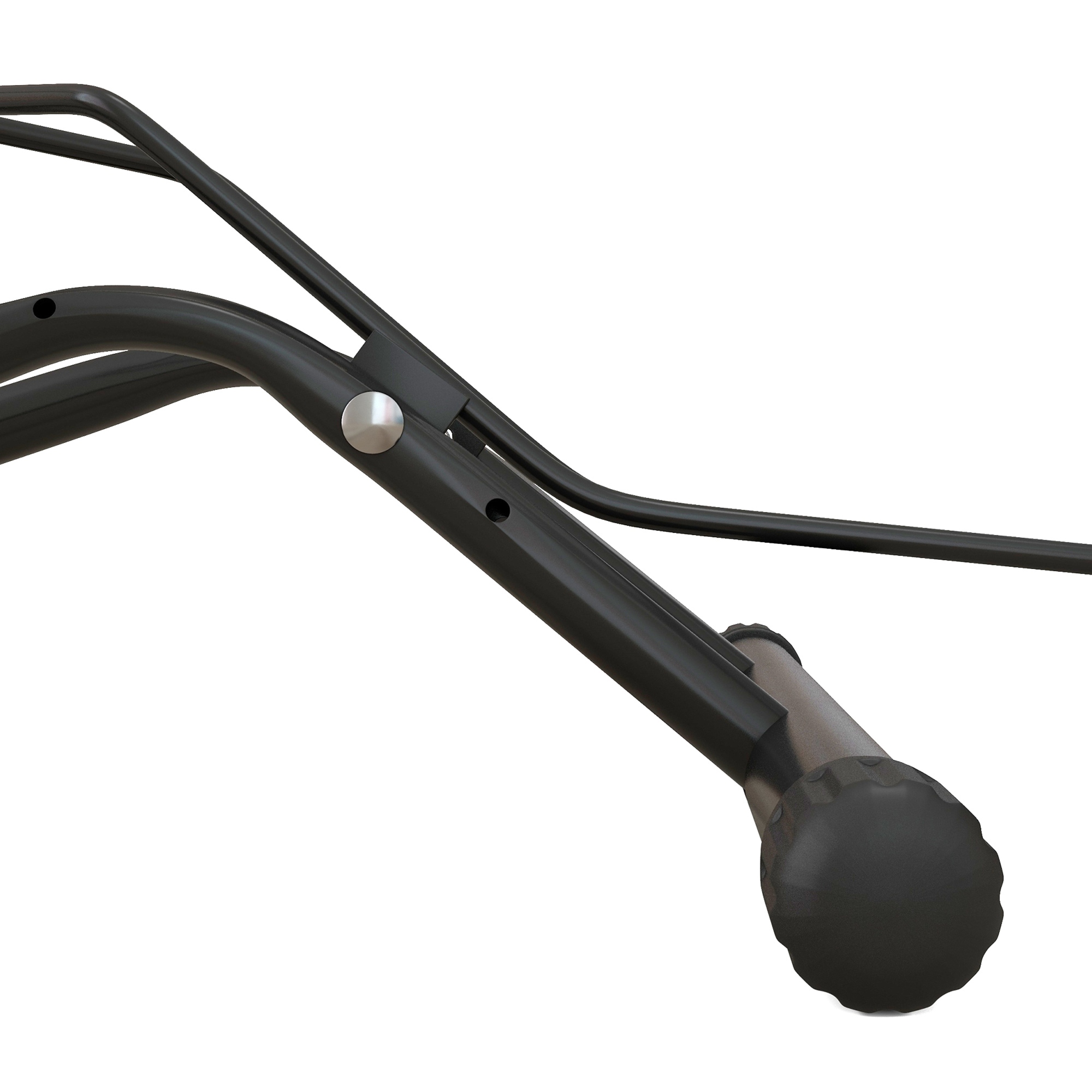Fahrradständer für Fahrräder Stahl Fahrradhalter mit 85 mm Reifenbreiten freistehender 59 x 41 x 38 cm Schwarz