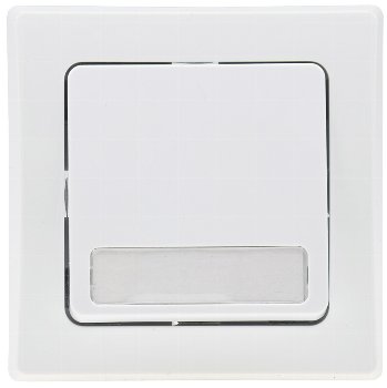 DELPHI Taster mit Namensschild / 0-250V~/ 10A, inkl. Rahmen, UP, weiß