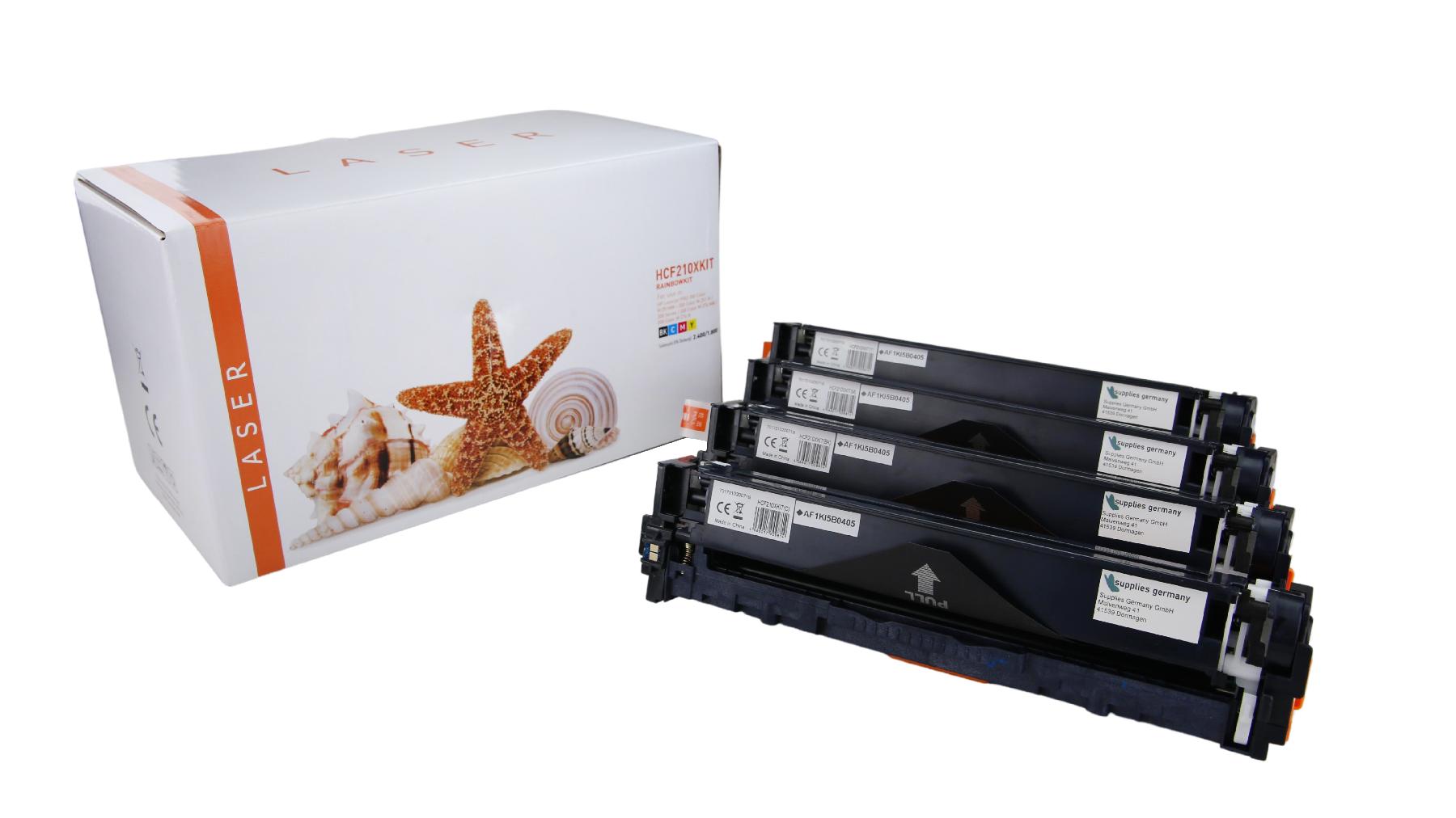 CF210XKIT alternativ Toner Rainbowkit für H / CF210X / BK2.400 / CMY1.800 Seiten CF210XKIT alternativ Toner Rainbowkit für H / CF210X / BK2.400 / CMY1.800 Seiten