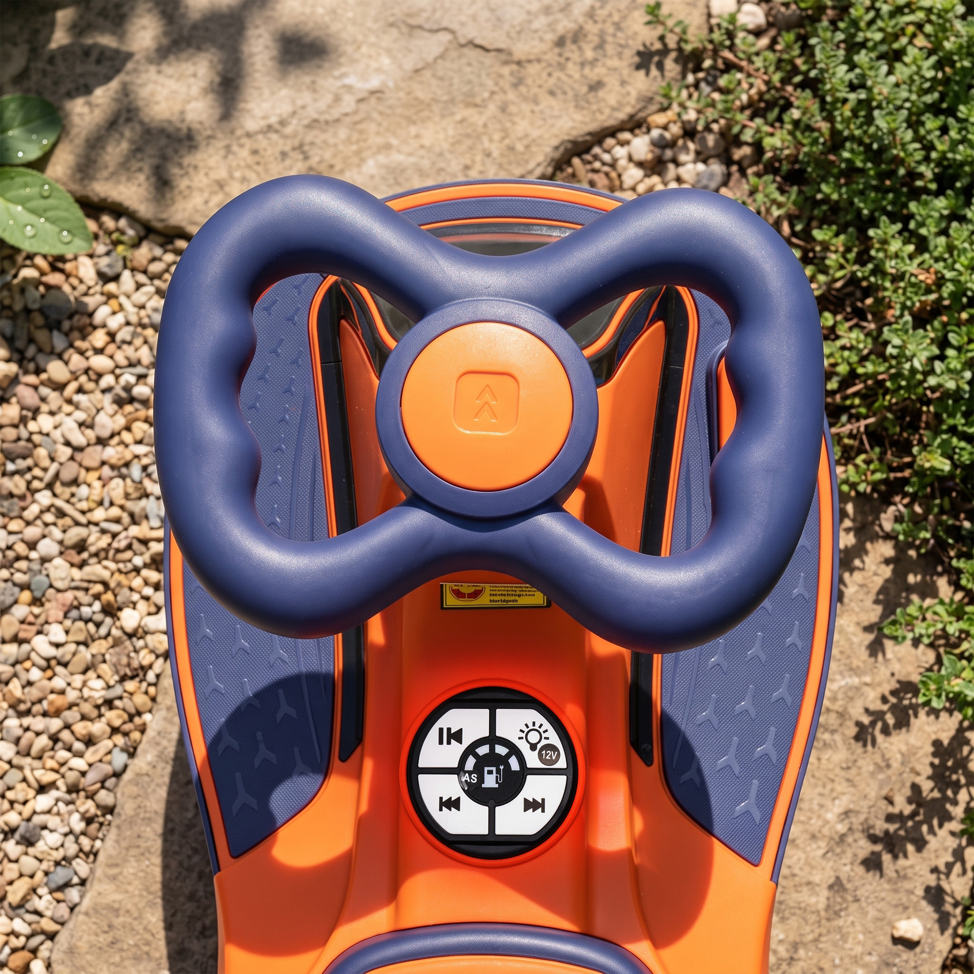 Kinder Elektroauto 12V 2-in-1 Elektrisches Rutschauto mit Lithium-Akku 2 Motoren RGB-Licht Pedal Musik 360° Lenkung