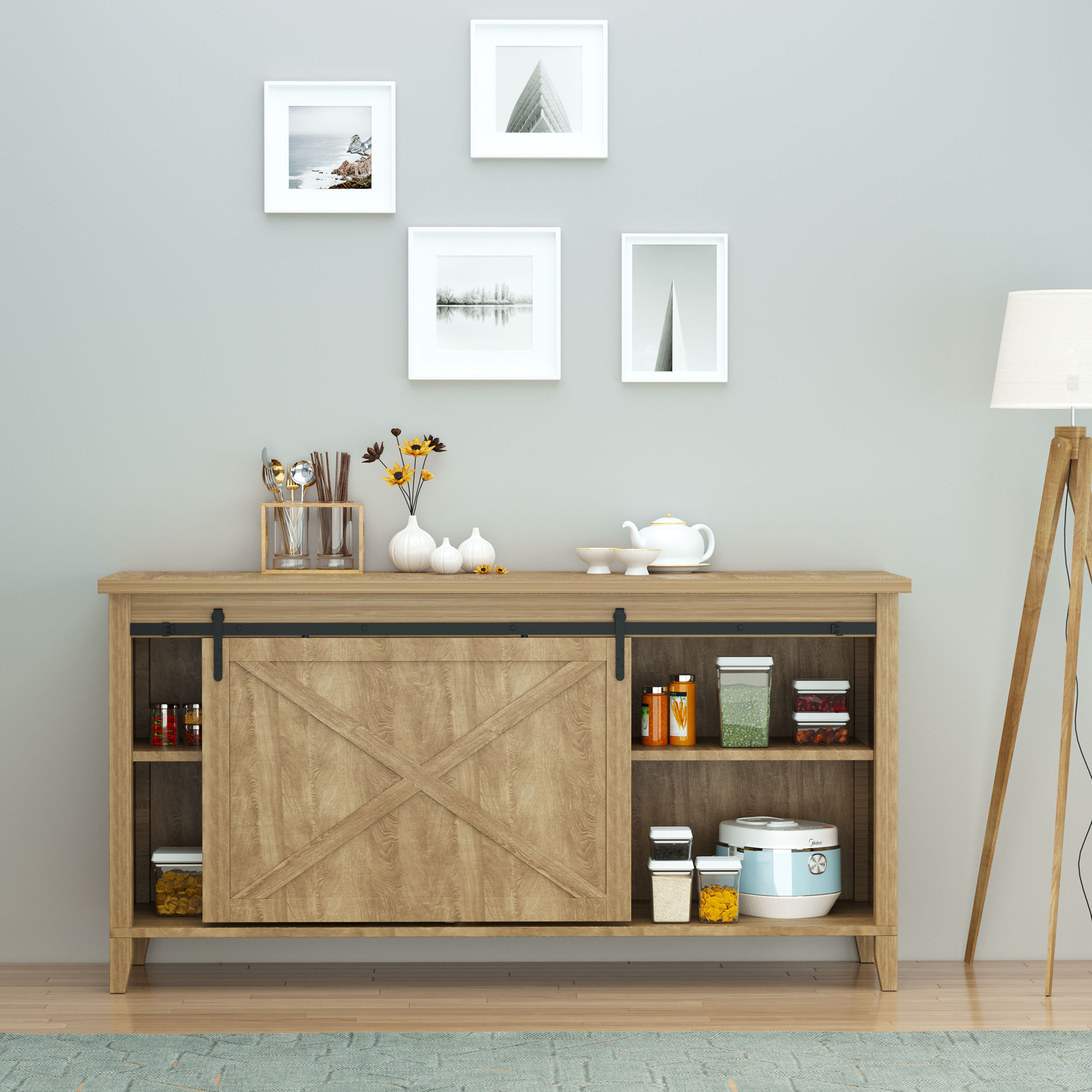 Schiebetüren-Beschlagsatz 180 cm Komplett-Set mit Schienen, Rollen, Anti-Sprung-Vorrichtungen Kohlenstoffstahl