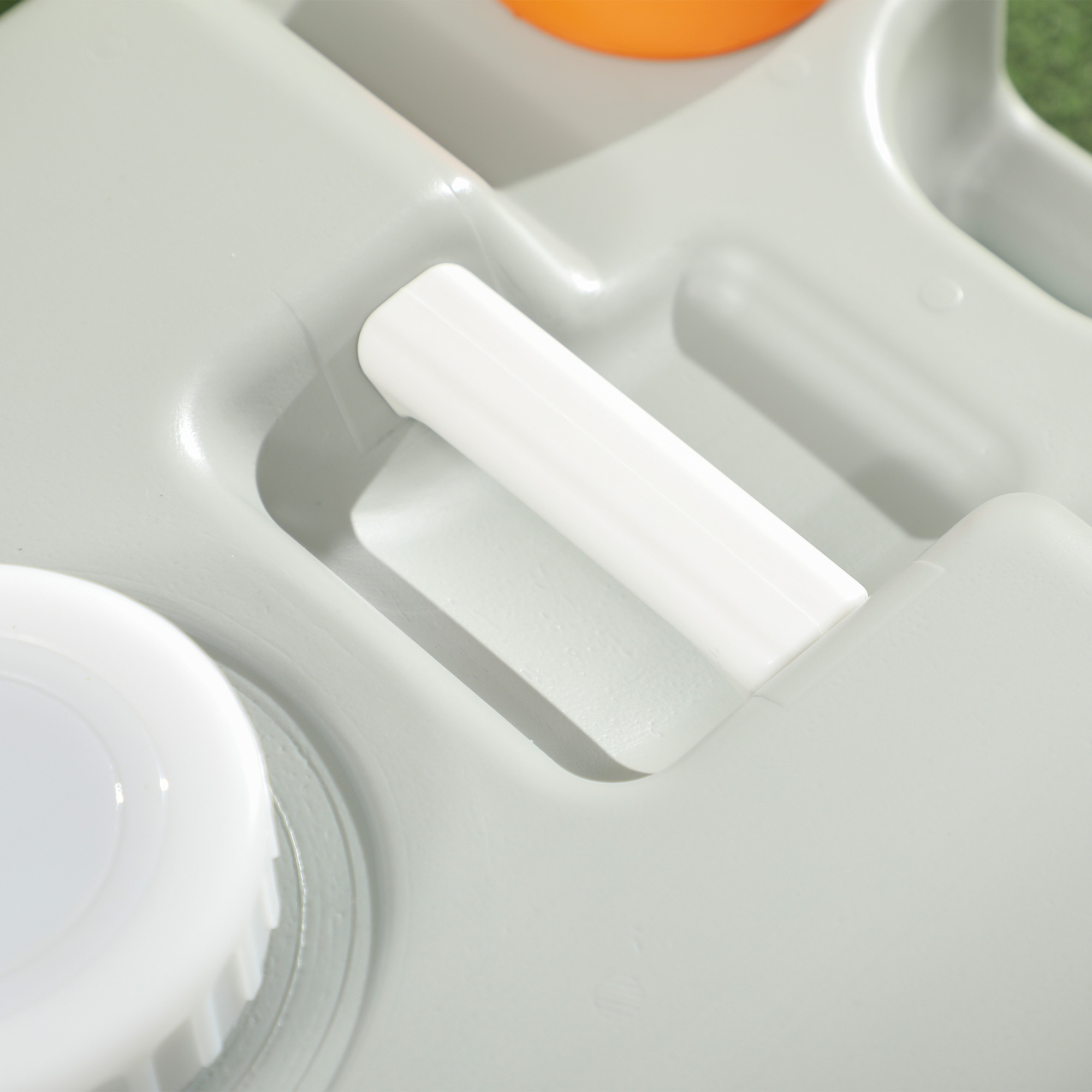 Abwassertank, 22 L, rollbar, spritzfreie Entleerung, HDPE, 33 x 26 x 53 cm, Grau