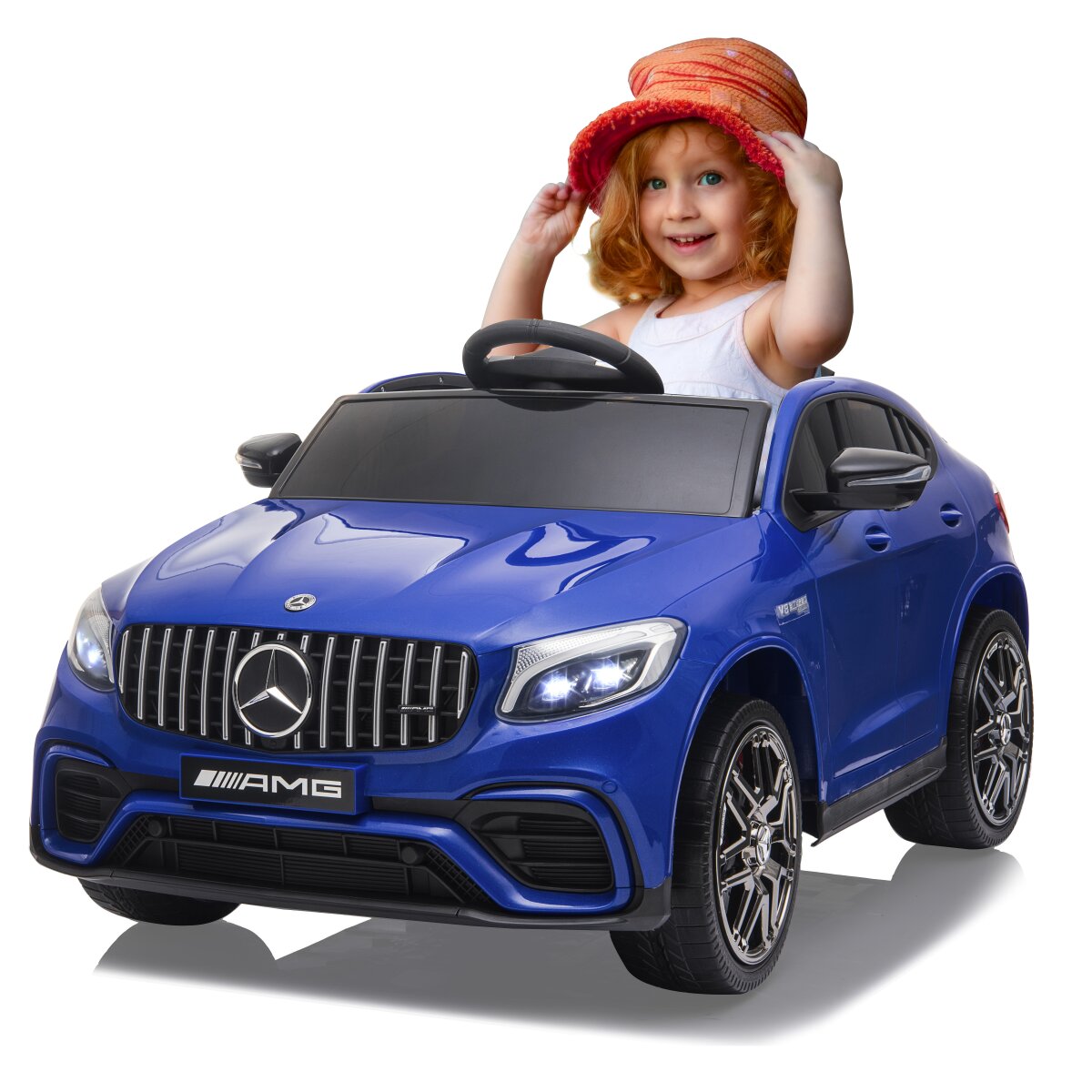 Kinderfahrzeug Mercedes-AMG GLC 63 S Coupé blau