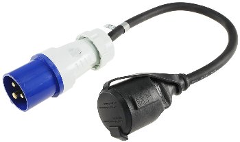 CEE auf Schutzkontakt-Kupplung 0,35m, 230V, Adapter für Wohnwagen, Camping