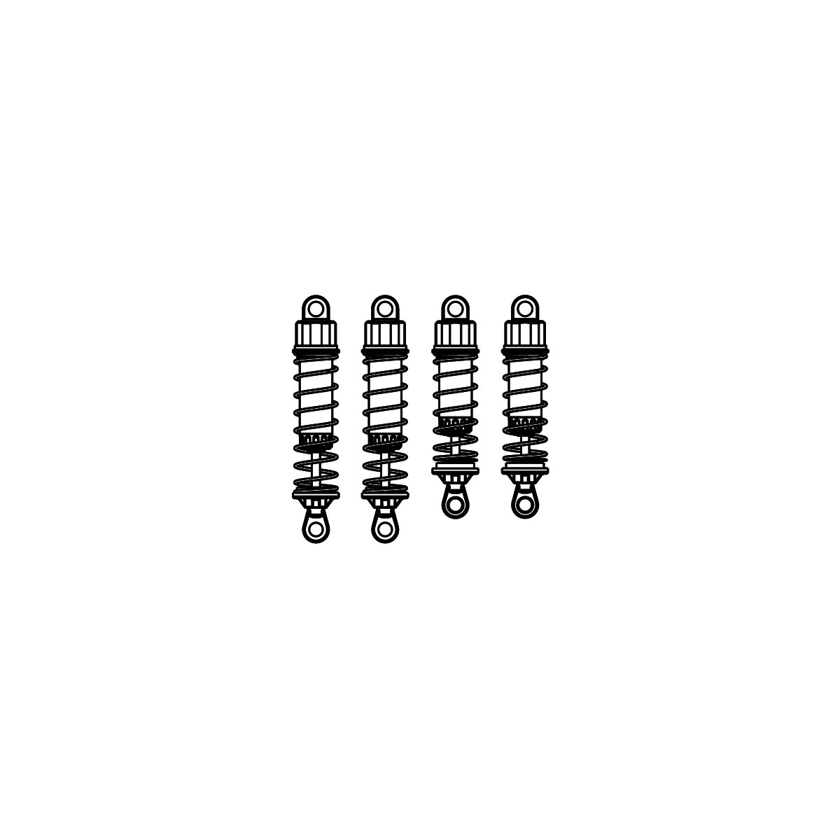 Stossdämpfer VE4 Lightray- General vorne und hinten 2 x lang 2 x kurz Splinter-Lextron